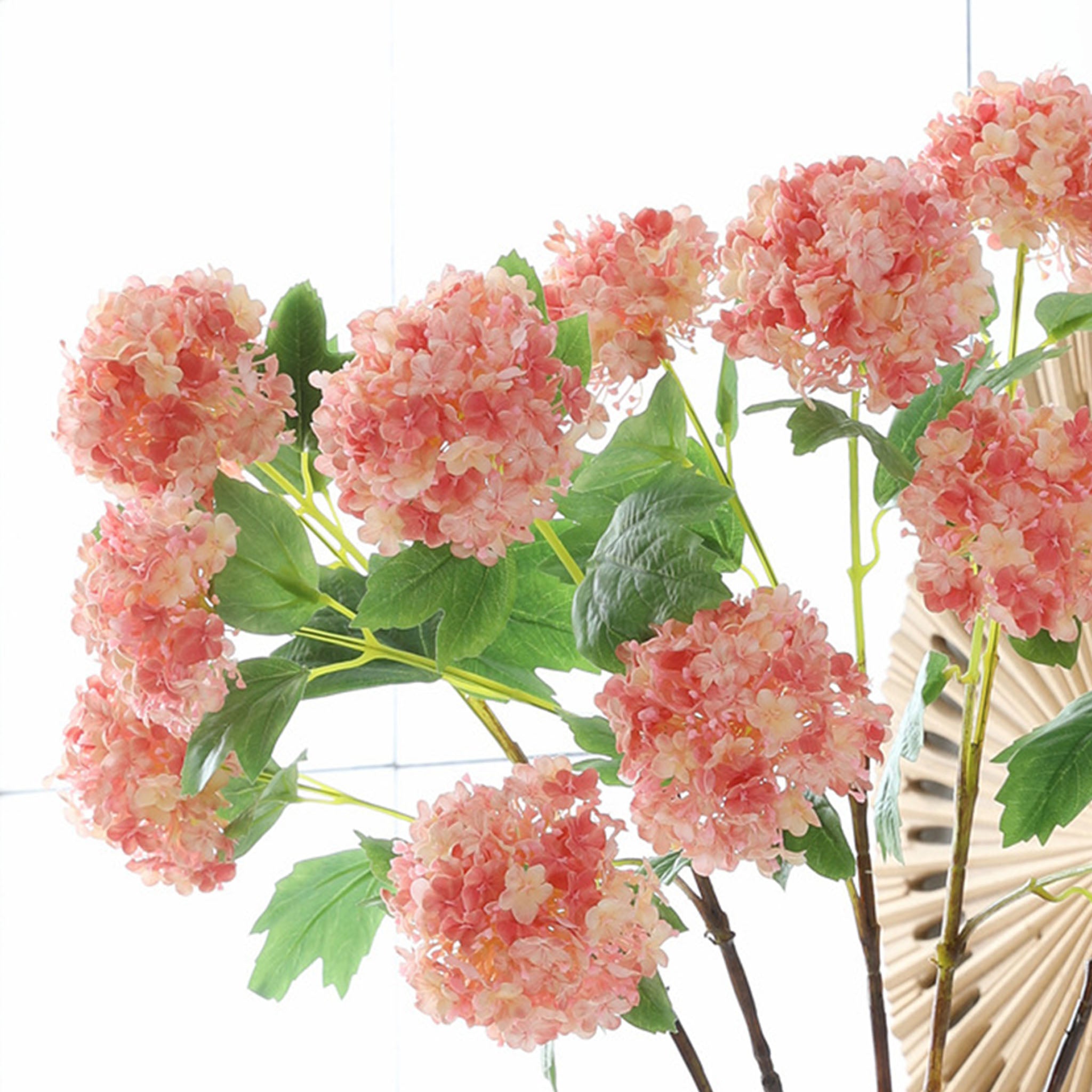 Fake Hydreangea Snowball Flower Spray 32"