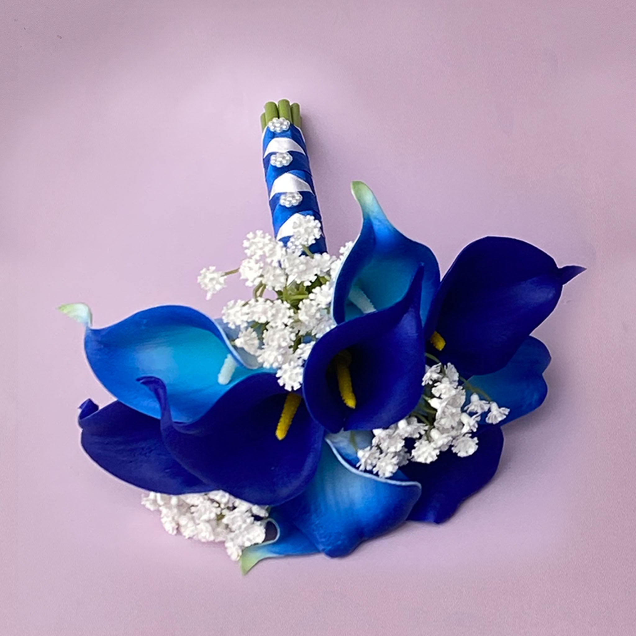Royal Blue Wedding Bouquets Set