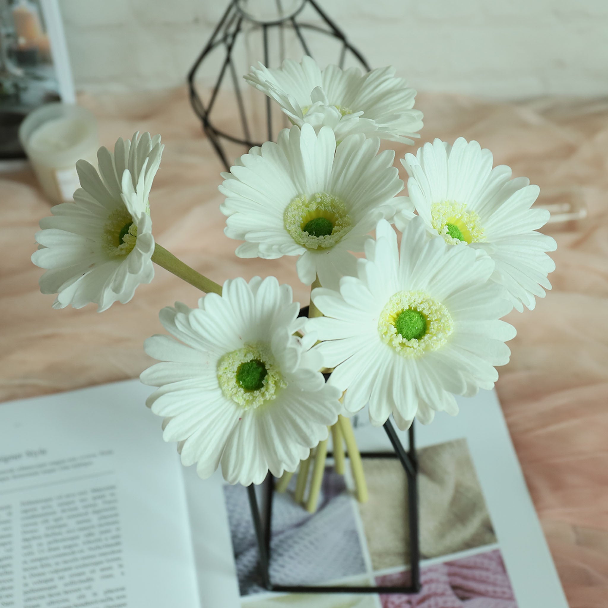 Realistic Artificial Gerbera Daisy Flower Bouquet
