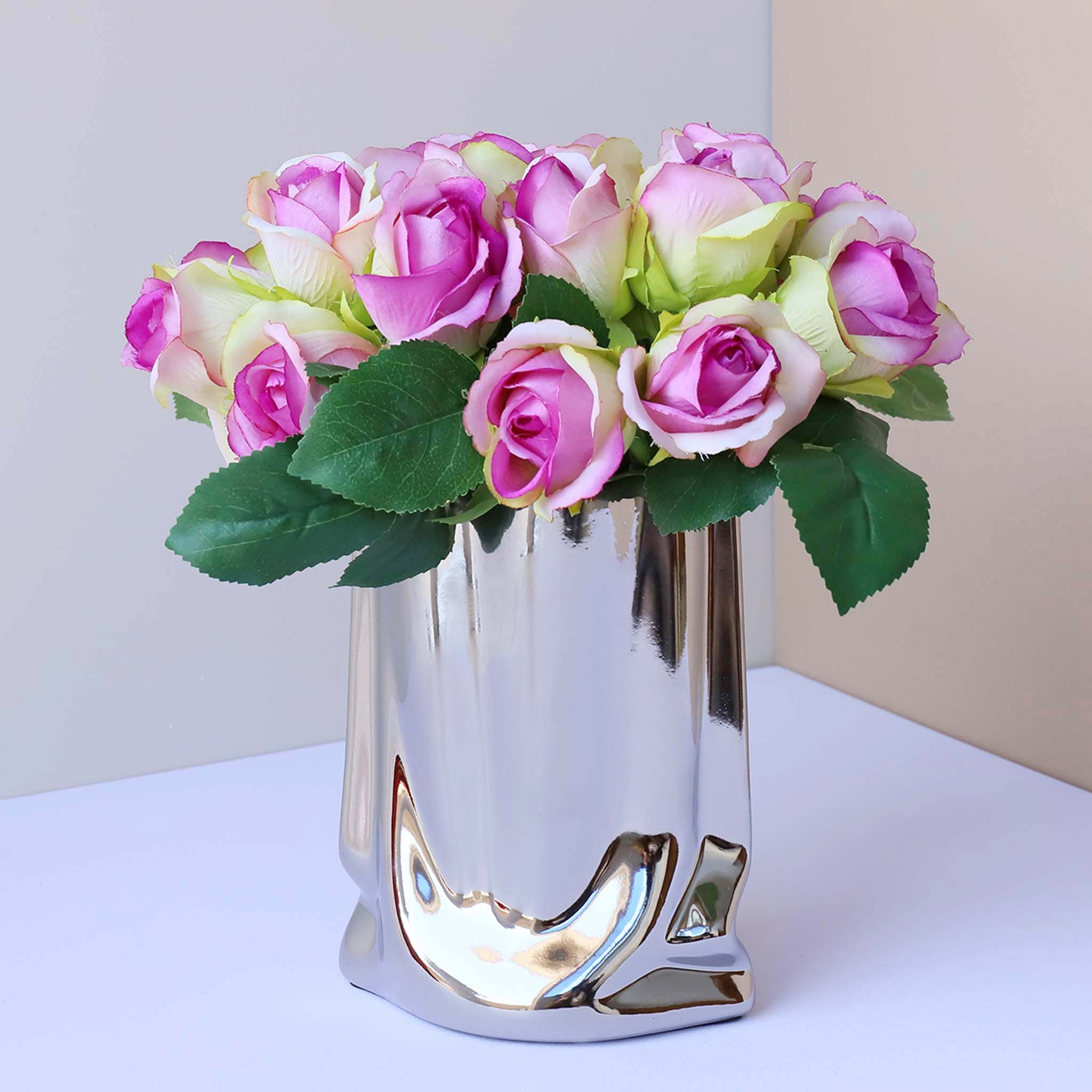 Small Flower Bouquet Silk Roses Bunches