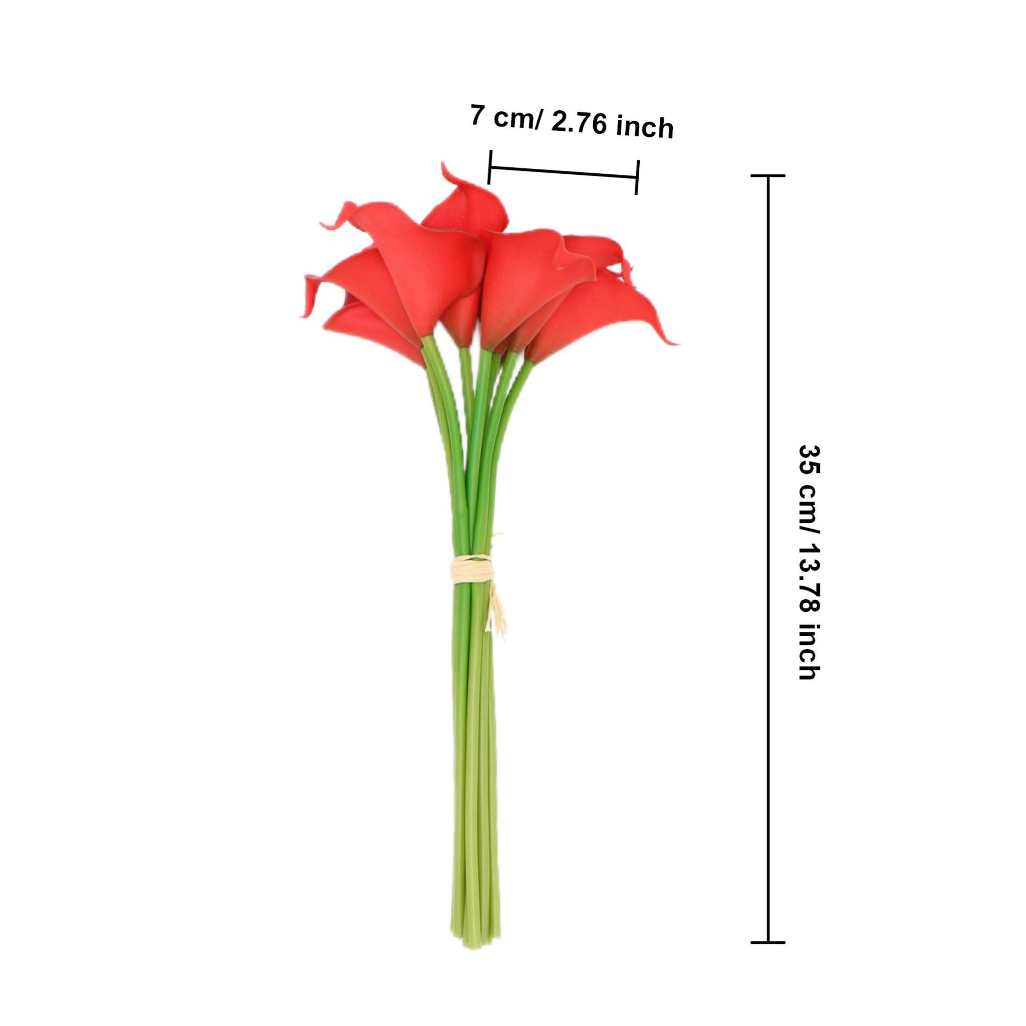 Red Calla Lilies Real Touch Calla Lily Bouquet Fake Wedding FLowers