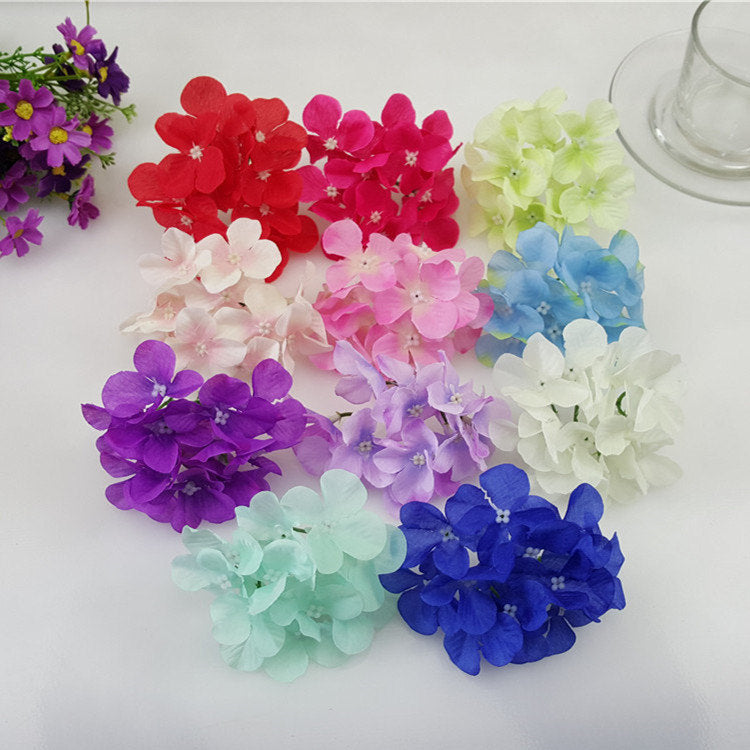 Silk Hydrangea Artificial Hydrangea 20 Flowers for Crafts Cake Topper Backdrops