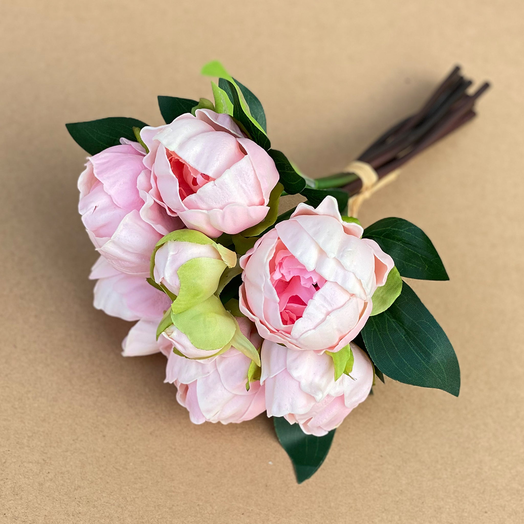 Real Touch Flower White Peony Bouquet for Bridal Flower Table Centerpieces