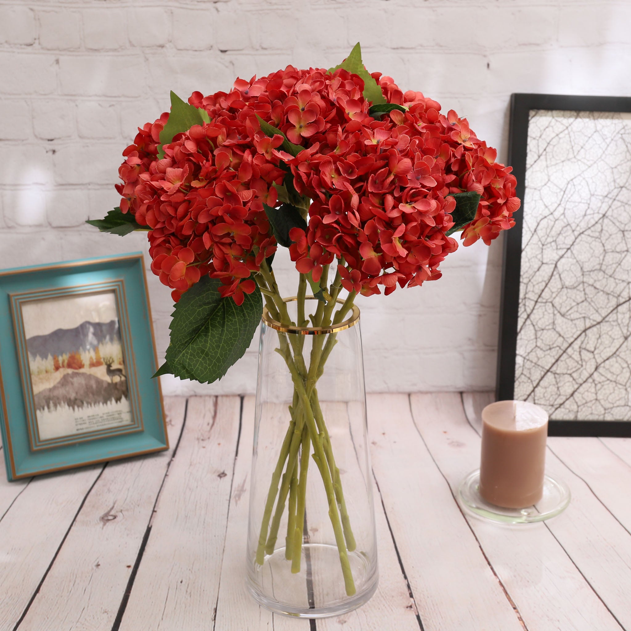 Artificial Hydrangea Silk Flowers for Wedding Arrangement