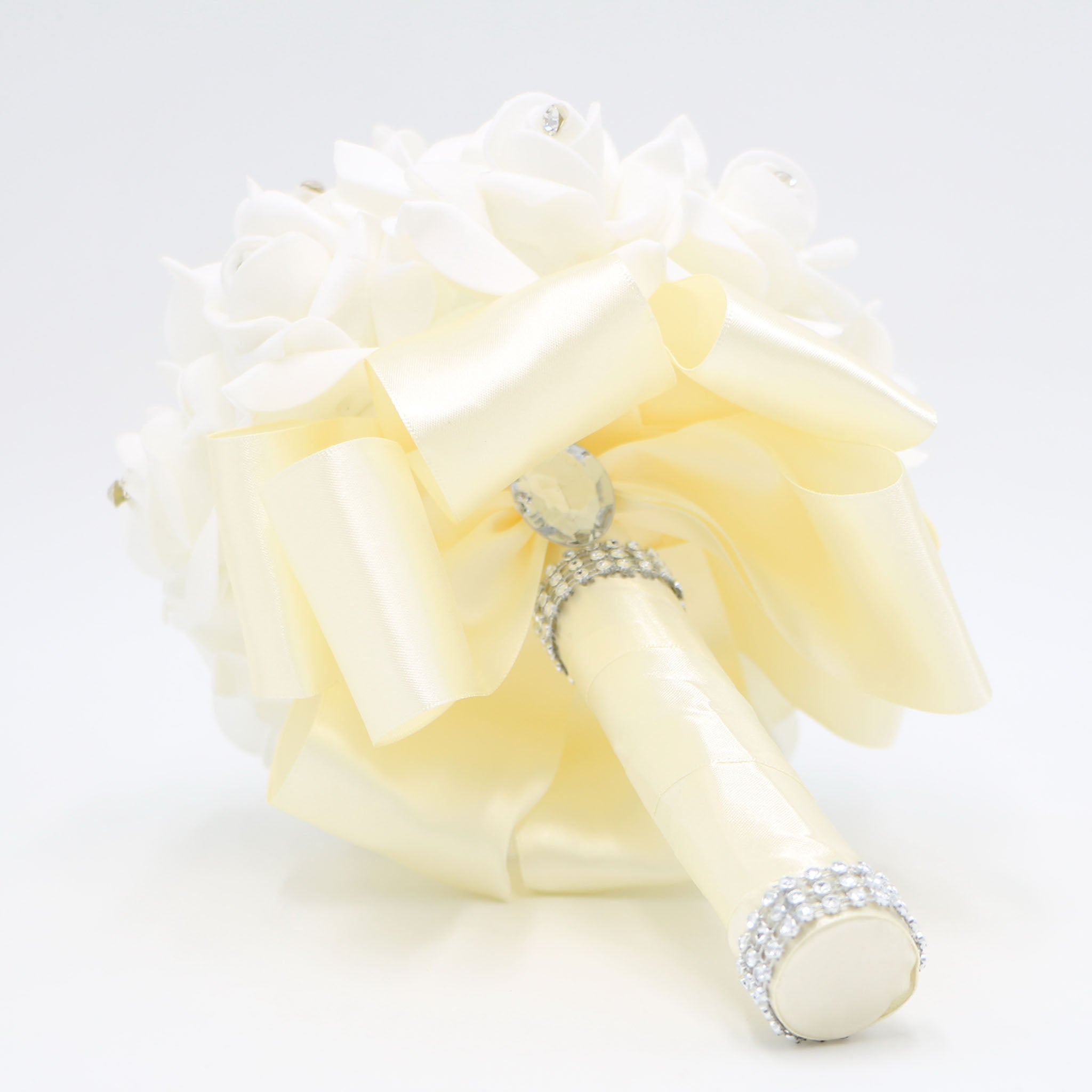 Small Bouquet for Bridesmaids Flower Girl Artificial White Flower Bouquet