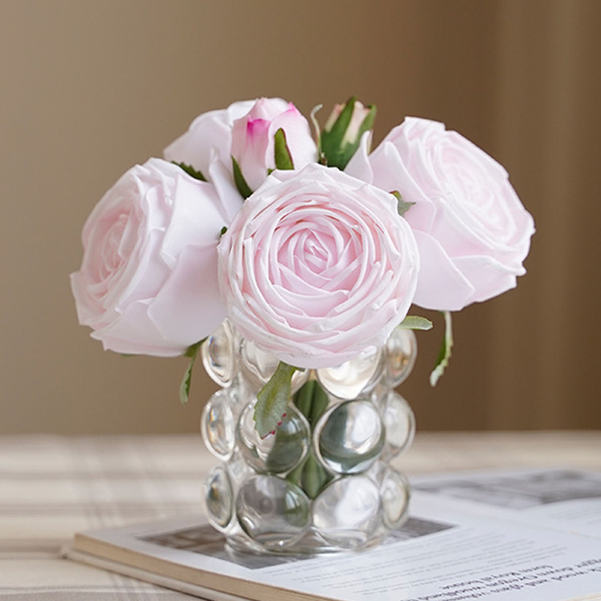 Realisic Fake Flowers Real Touch Rose Bouquet