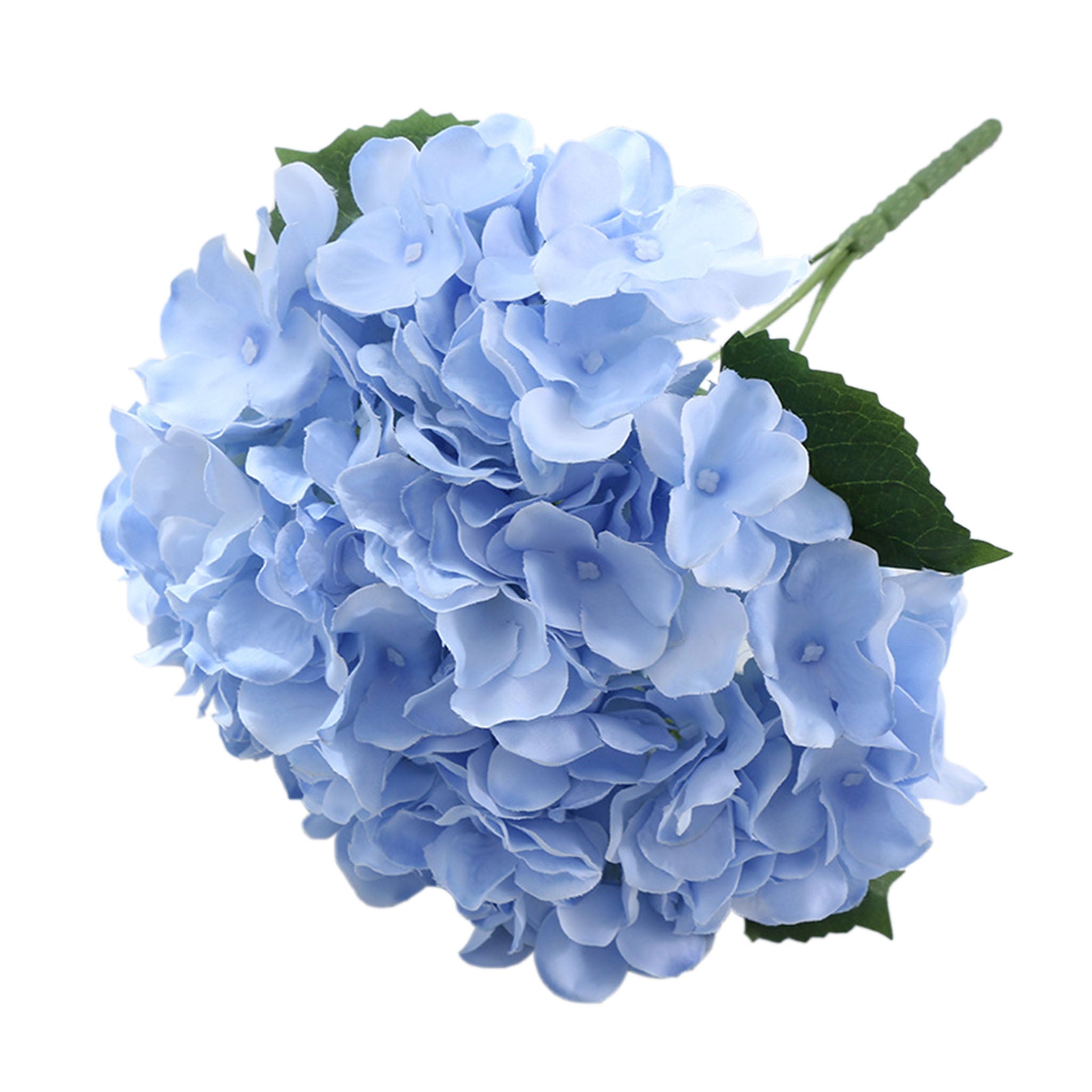 Small Artificial Hydrangea Bunch Blue White Pink Yellow