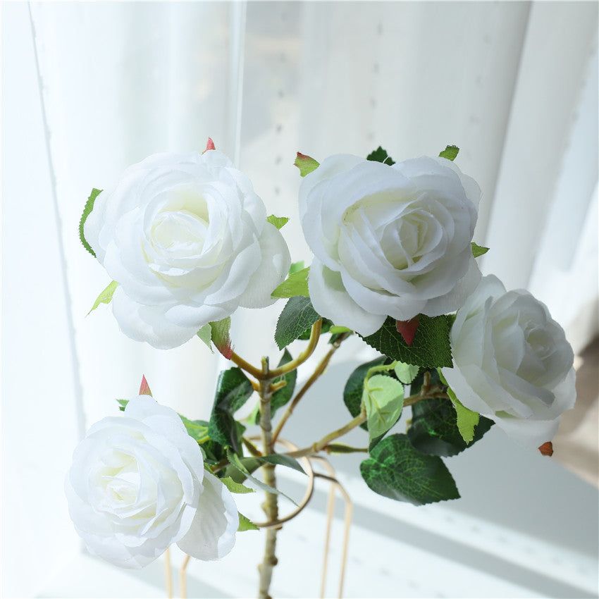 Spray Roses Silk Artificial Flowers 22 inch Tall