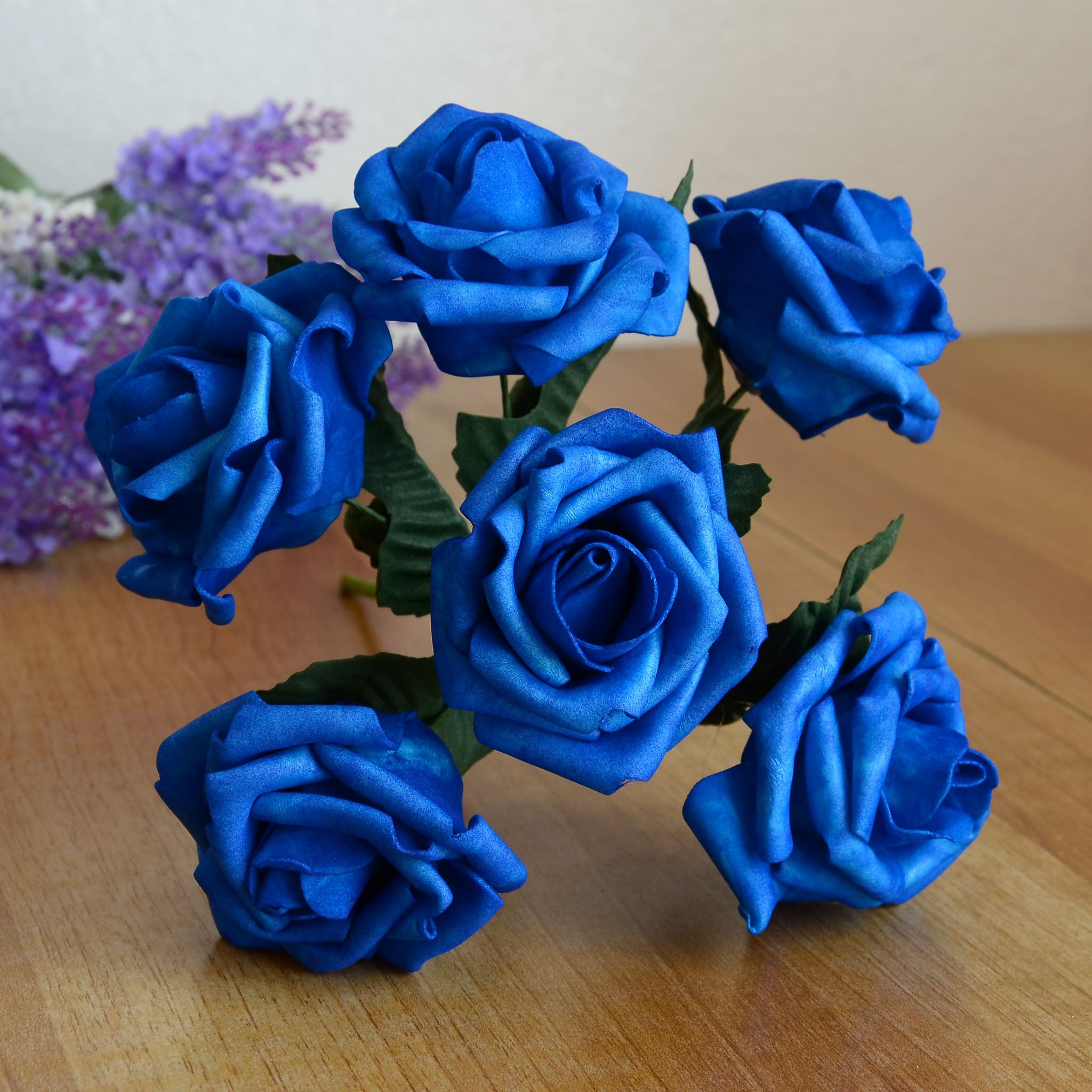 Blue Wedding Flowers Royal Blue Roses Artificial Flowers