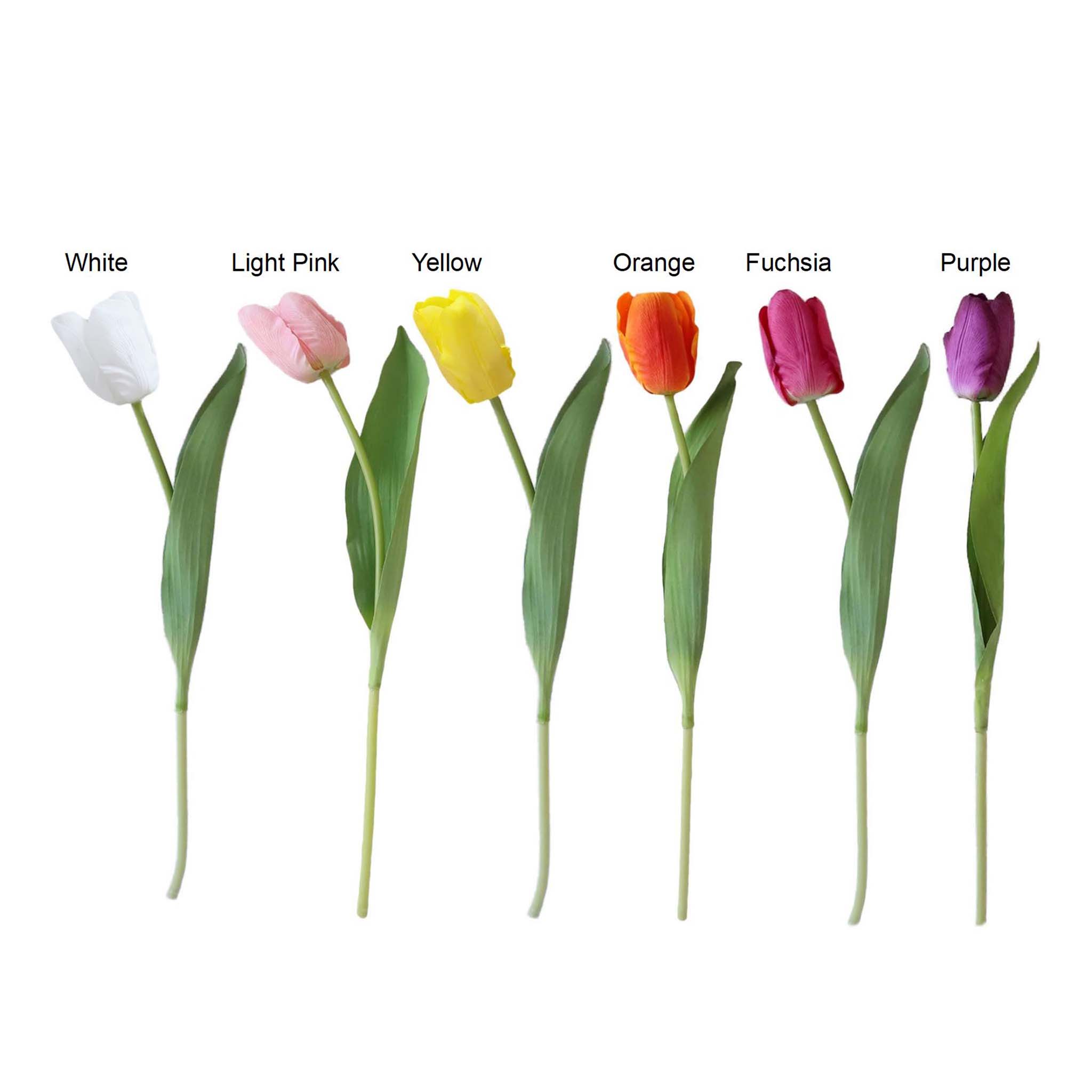 Real Touch Tulips Silk Flowers for Home Decor