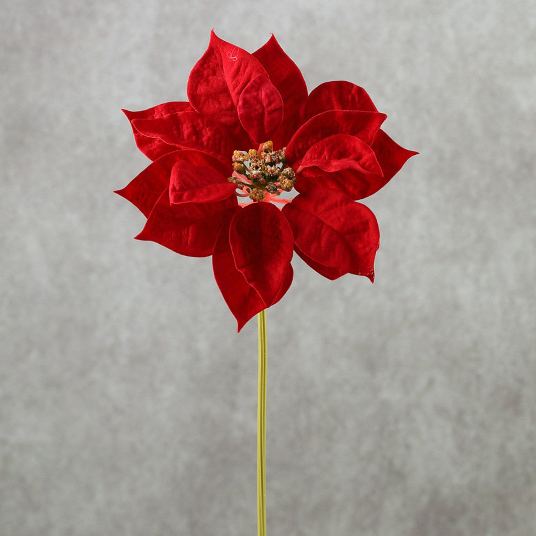 Artificial Red Poinsettia Individual Flowers 12.6"