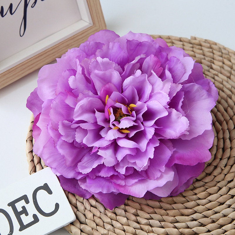 Bulk Large Peony Flowers Silk Flower Heads 6.3"