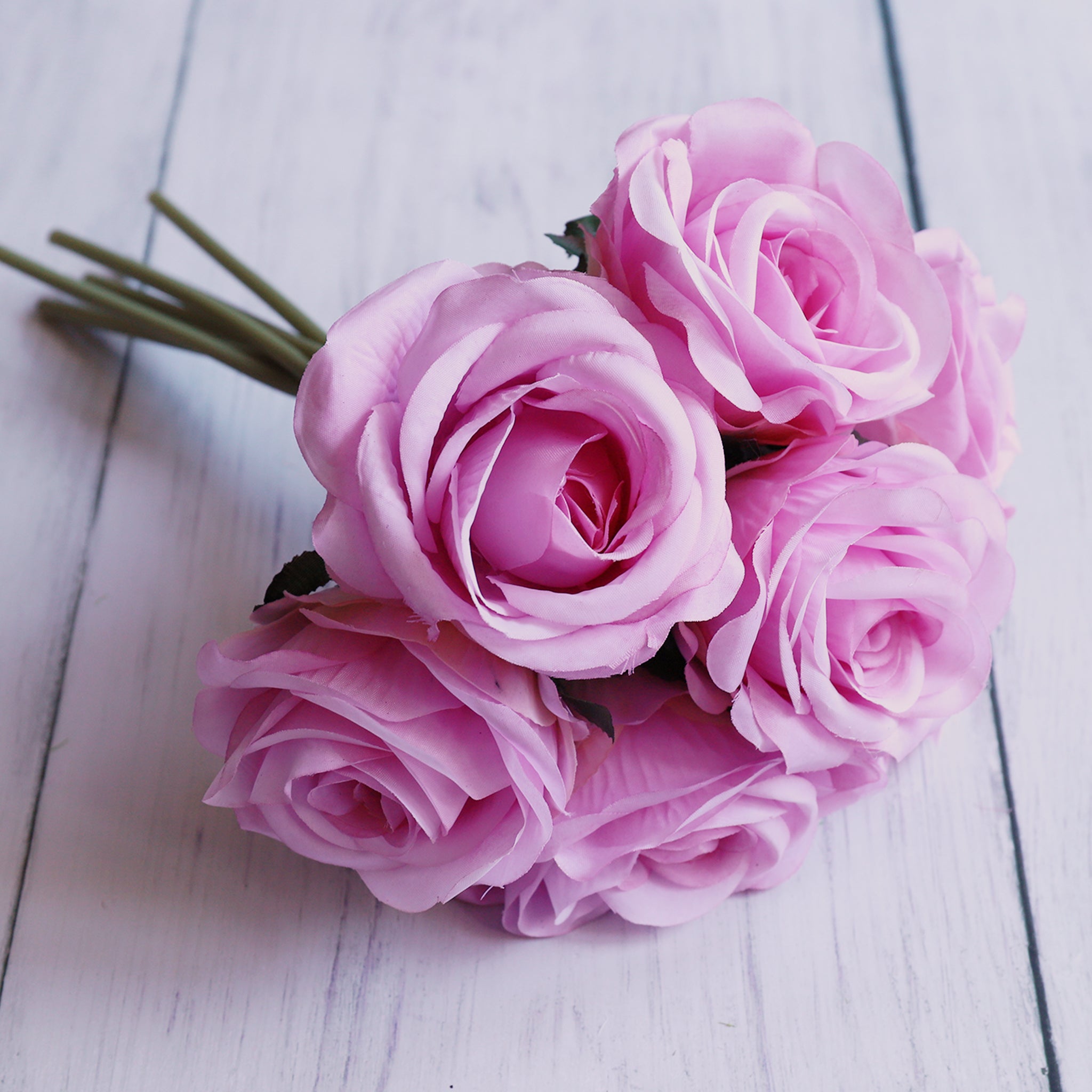Silk Rose Bouquet 7 Individual Flowers