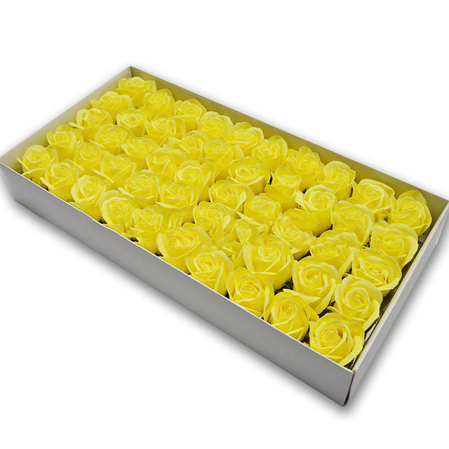 Soap Rose Heads for DIY Wedding Banquet Guest Gift