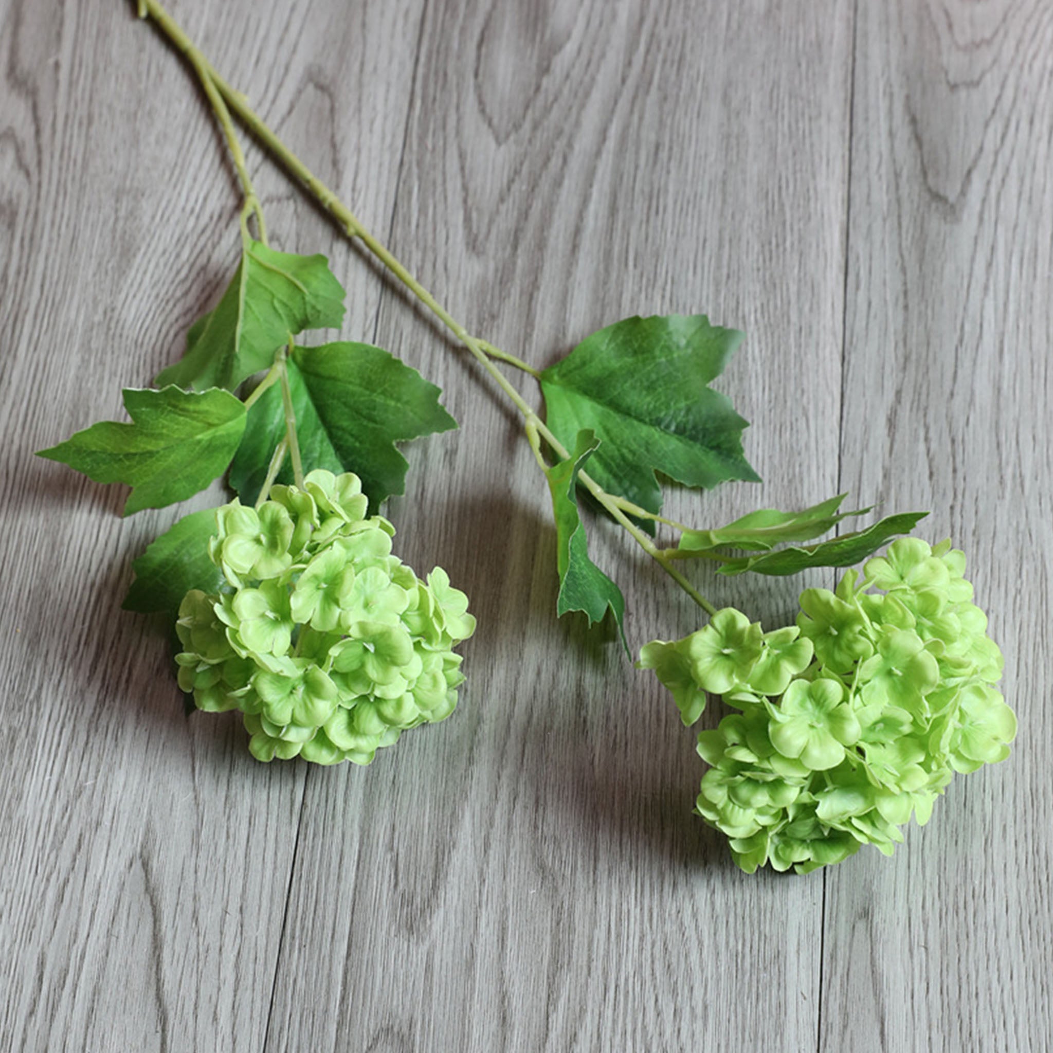 Artificial Snowball Hydrangea Branch 26"