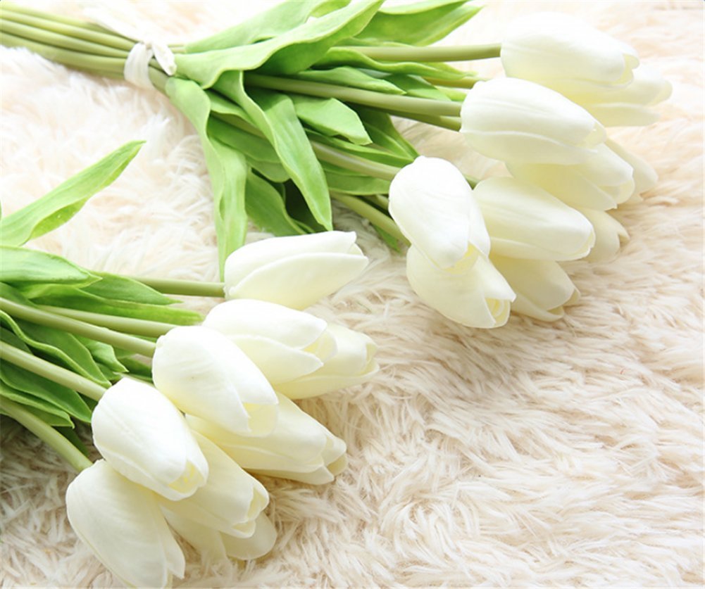 Artificial Tulip Bouquet Real Touch Flowers for Home Wedding Decorations