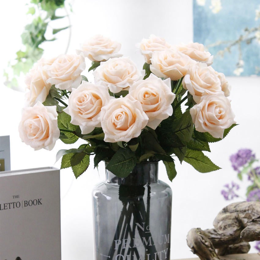 Champagne Roses Wedding Flowers