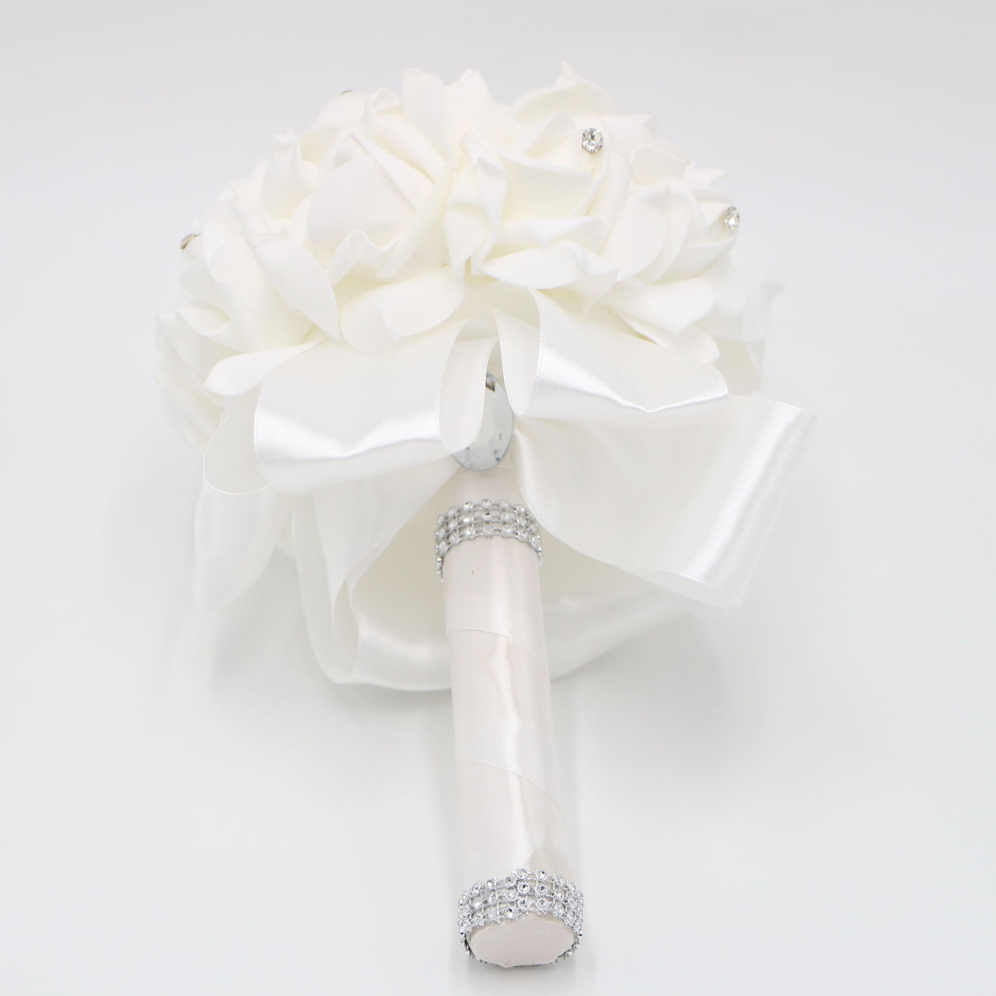 Small Bouquet for Bridesmaids Flower Girl Artificial White Flower Bouquet