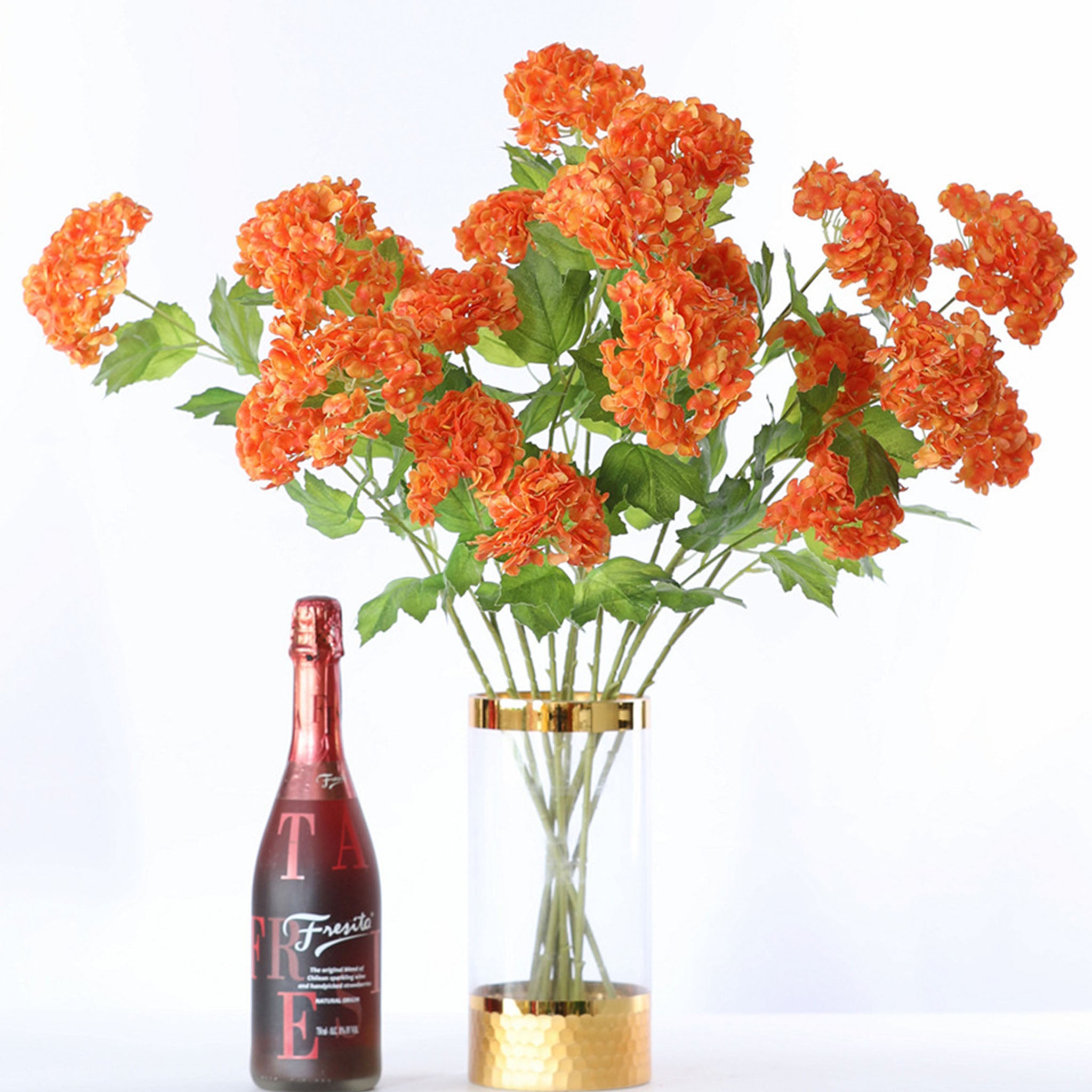 Artificial Snowball Hydrangea Branch 26"
