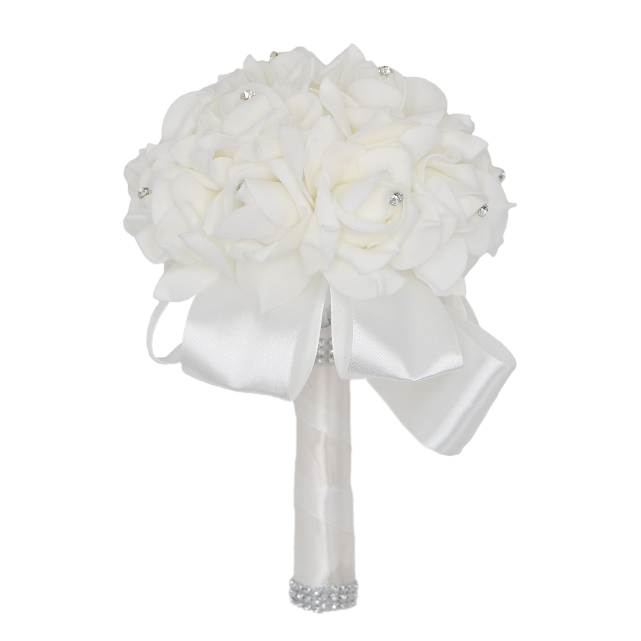 Small Bouquet for Bridesmaids Flower Girl Artificial White Flower Bouquet