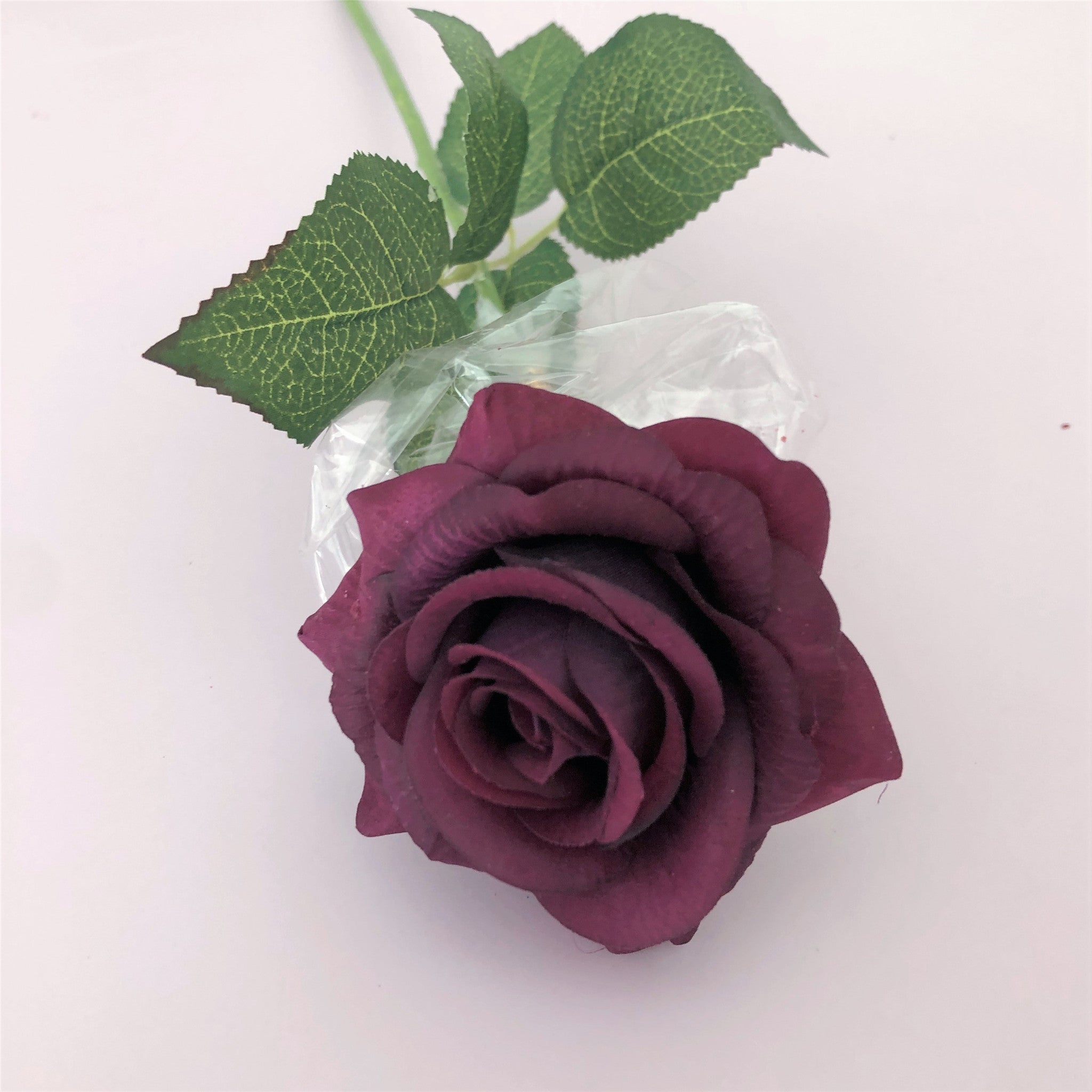 Burgundy Real Touch Rose Plum Wedding Flowers