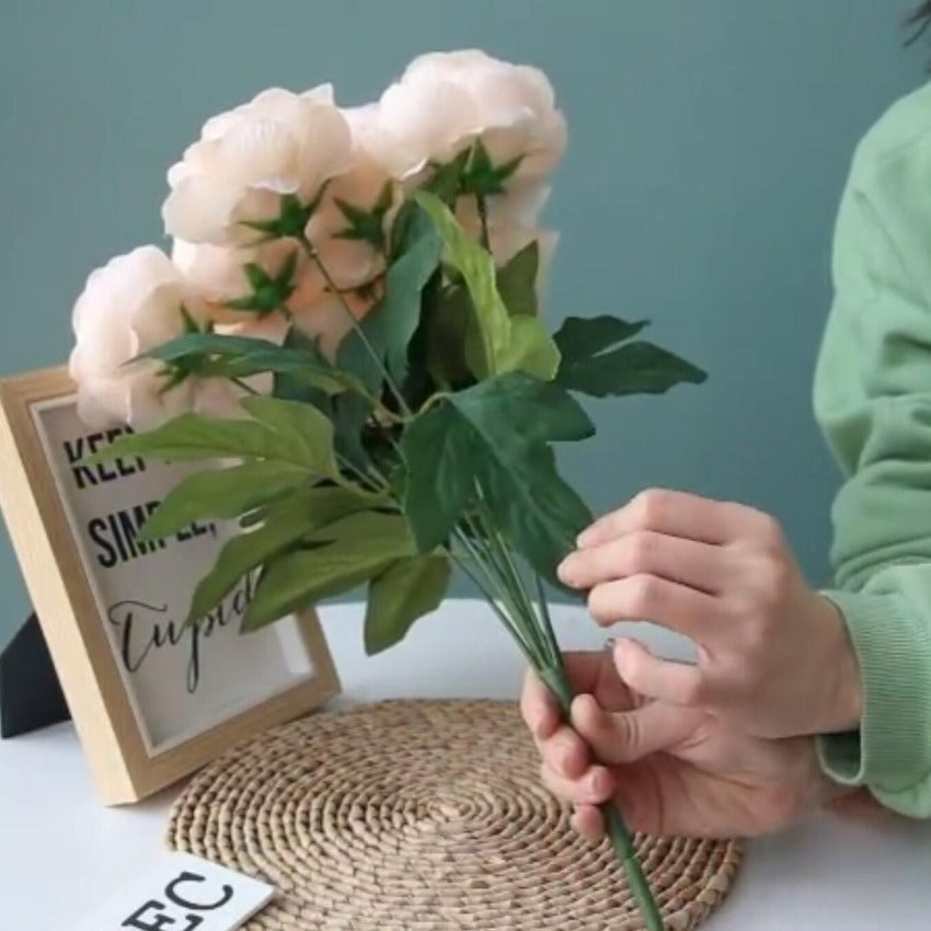 Silk Peony Flower Branches for Flower Arrangements