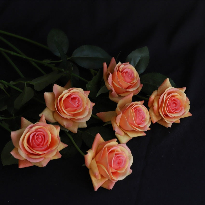Realistic Fake Flowers Real Touch Roses 10pcs