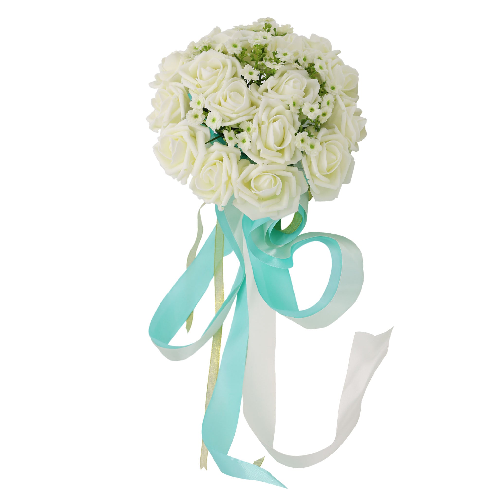 Ivory Roses Artificial Flower Bridesmaid Bouquet