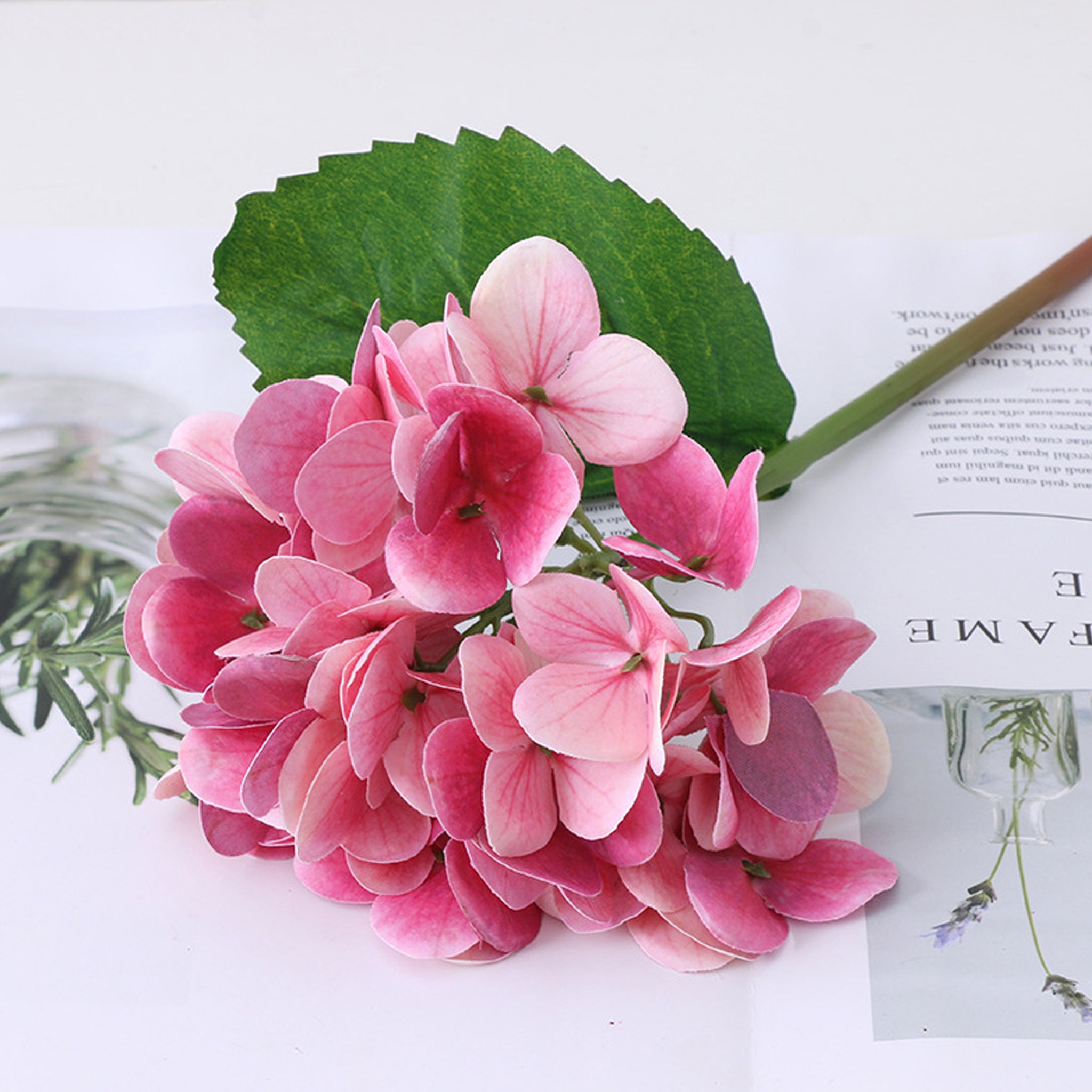 Small Blooms Fake Hydrangea Stem