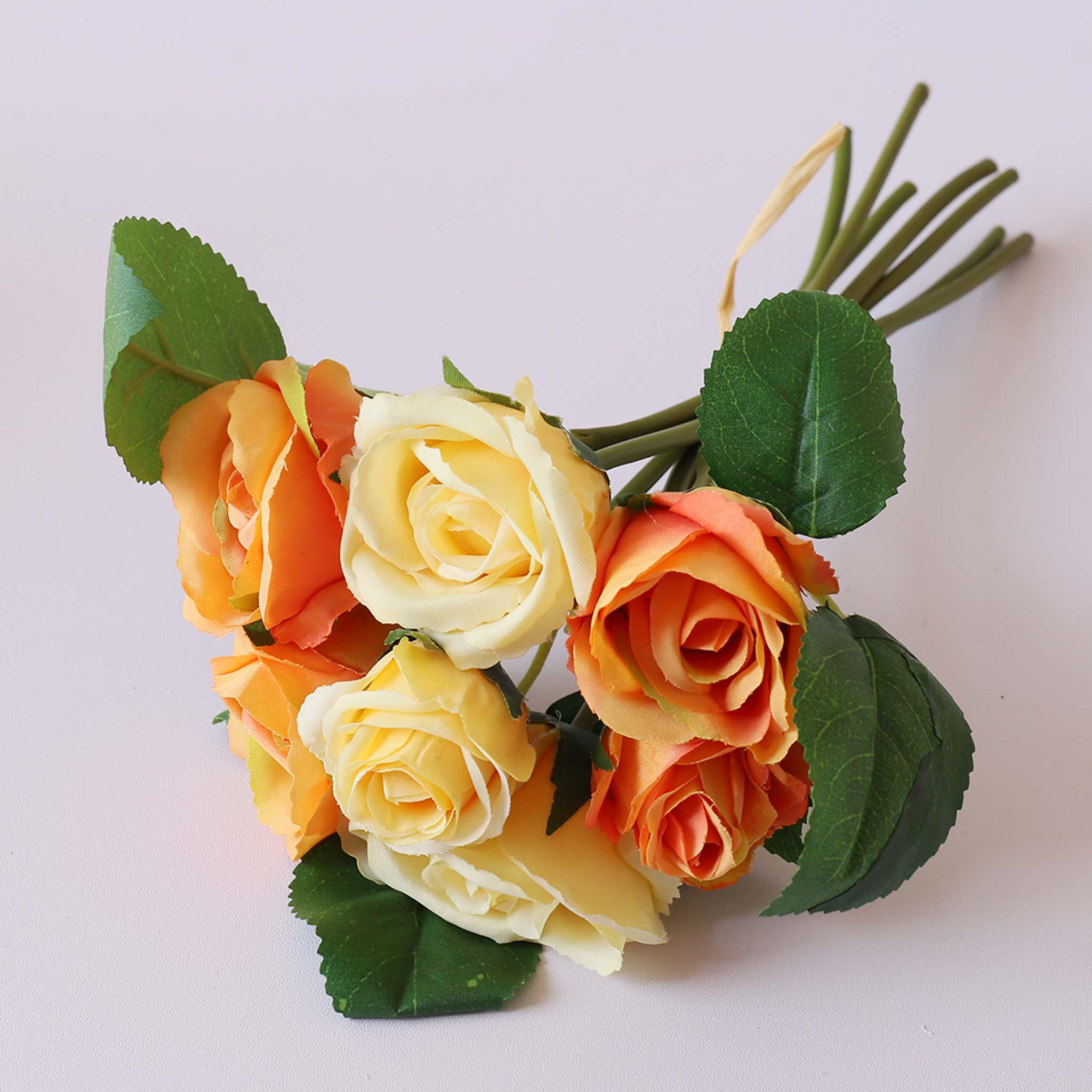 Fall Wedding Flowers Silk Rose Bouquet Vintage Colors For diy Crafts Gray Blue Bouquet
