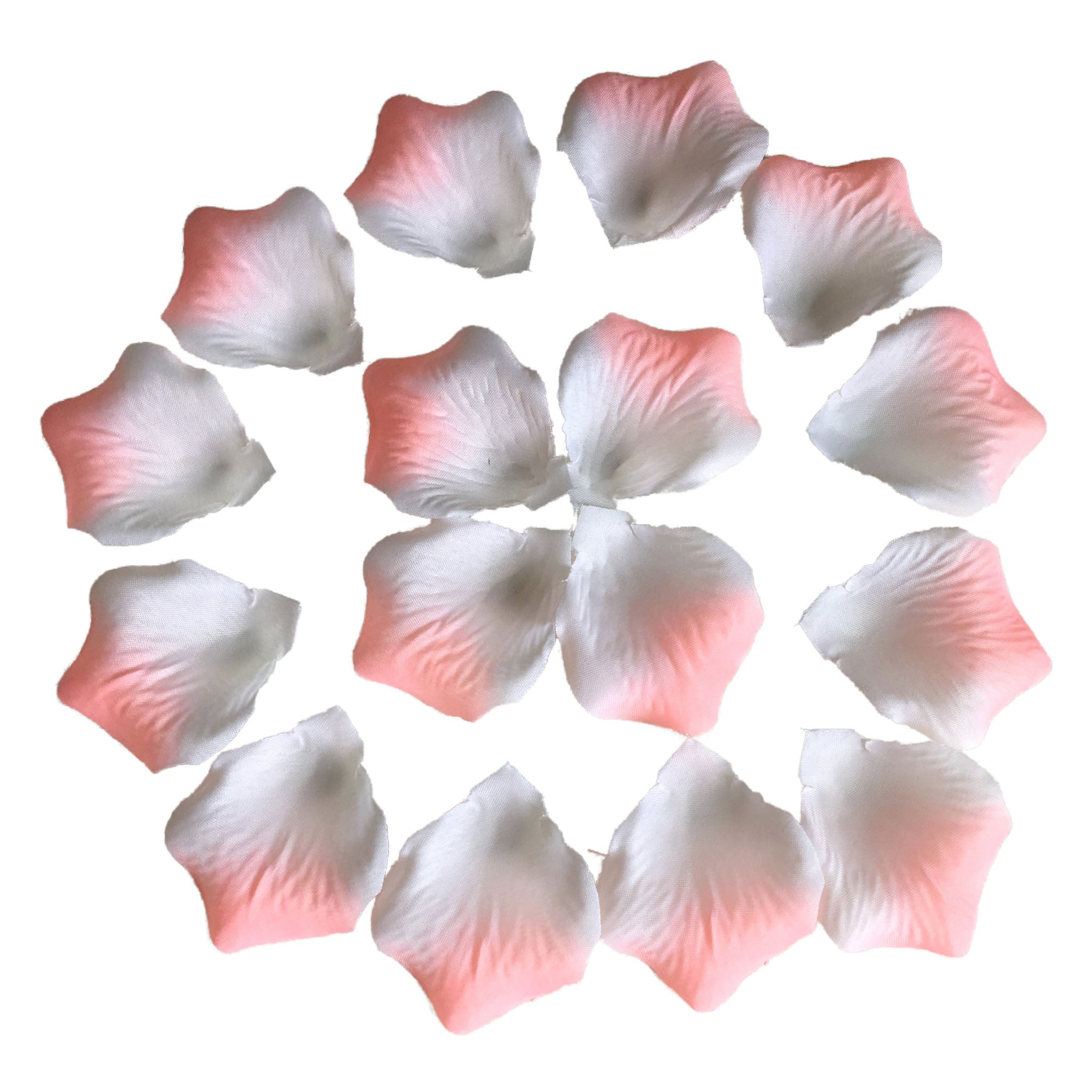 Peach Pink White Fake Flower Silk Rose Petals 500pcs