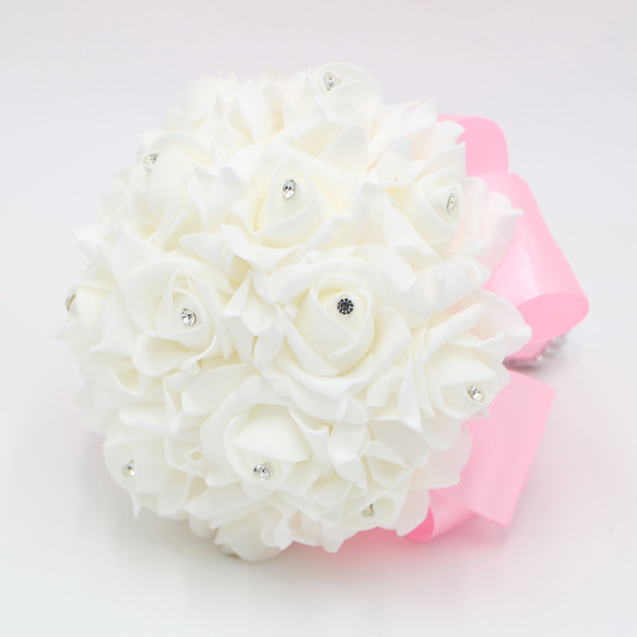 Small Bouquet for Bridesmaids Flower Girl Artificial White Flower Bouquet
