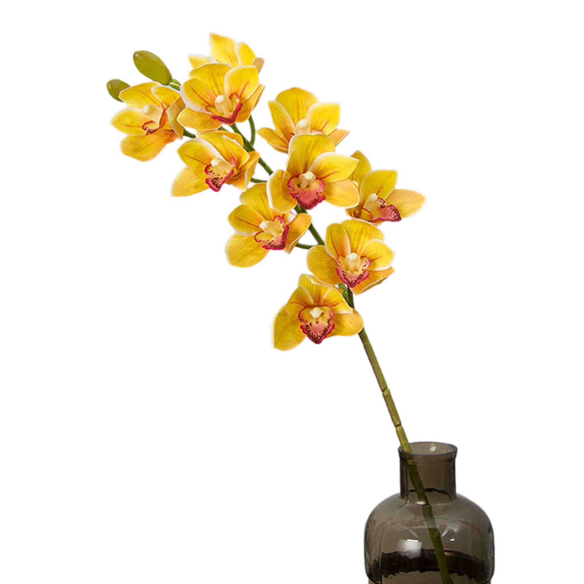 Real Touch 3D Printing Artificial Cymbidium Orchid Flower Latex Flowers