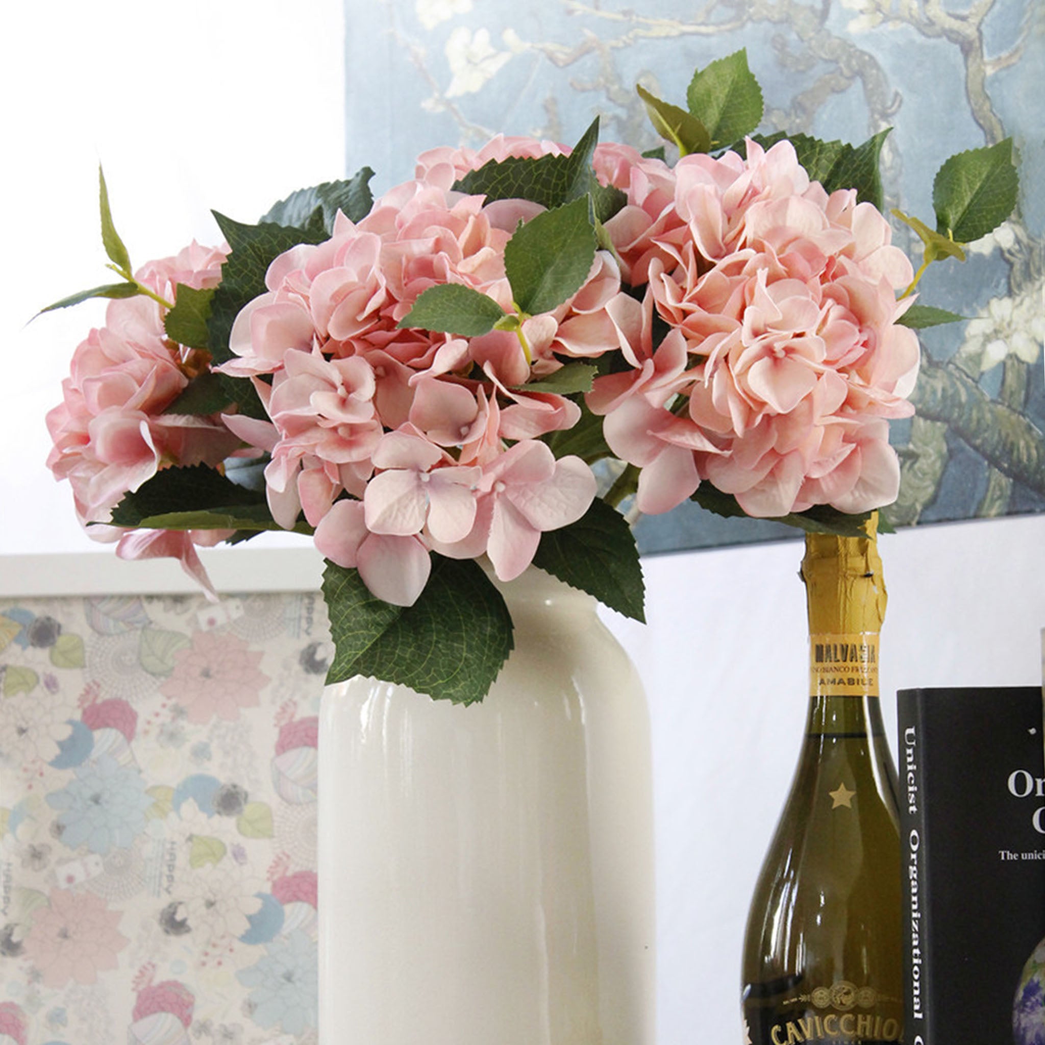 Artificial Hydrangea Silk Hydangea Flowers 6 inch