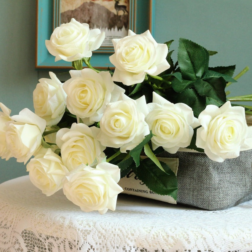 Latex Flower Fake Real Touch Rose Individual Rose