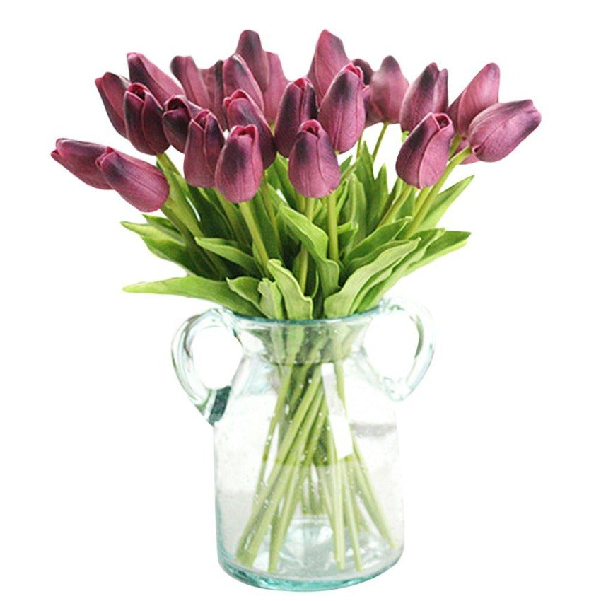 Artificial Tulip Bouquet Real Touch Flowers for Home Wedding Decorations