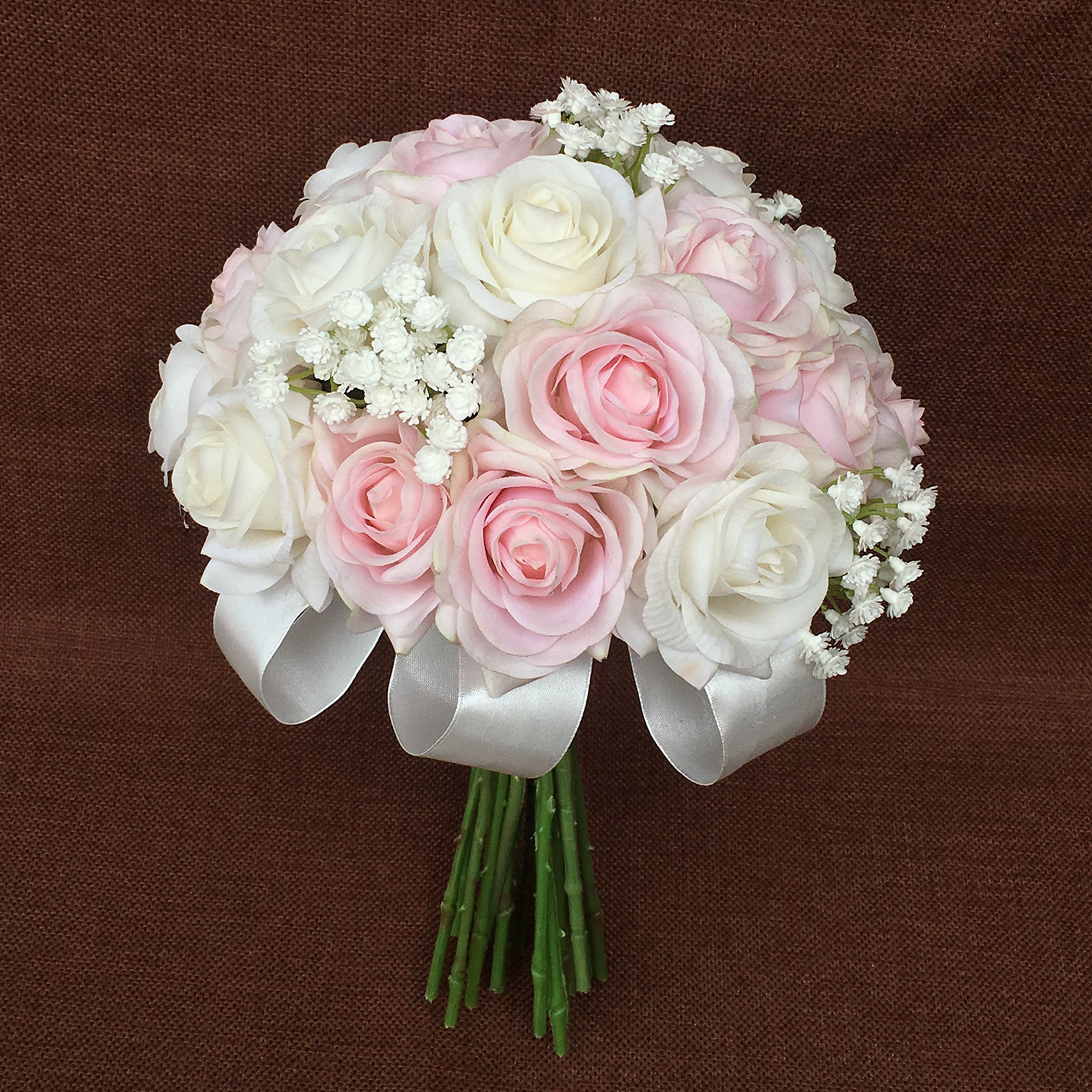 Real Touch Bridal Bouquet Pink and White Flower Wedding Bouquet
