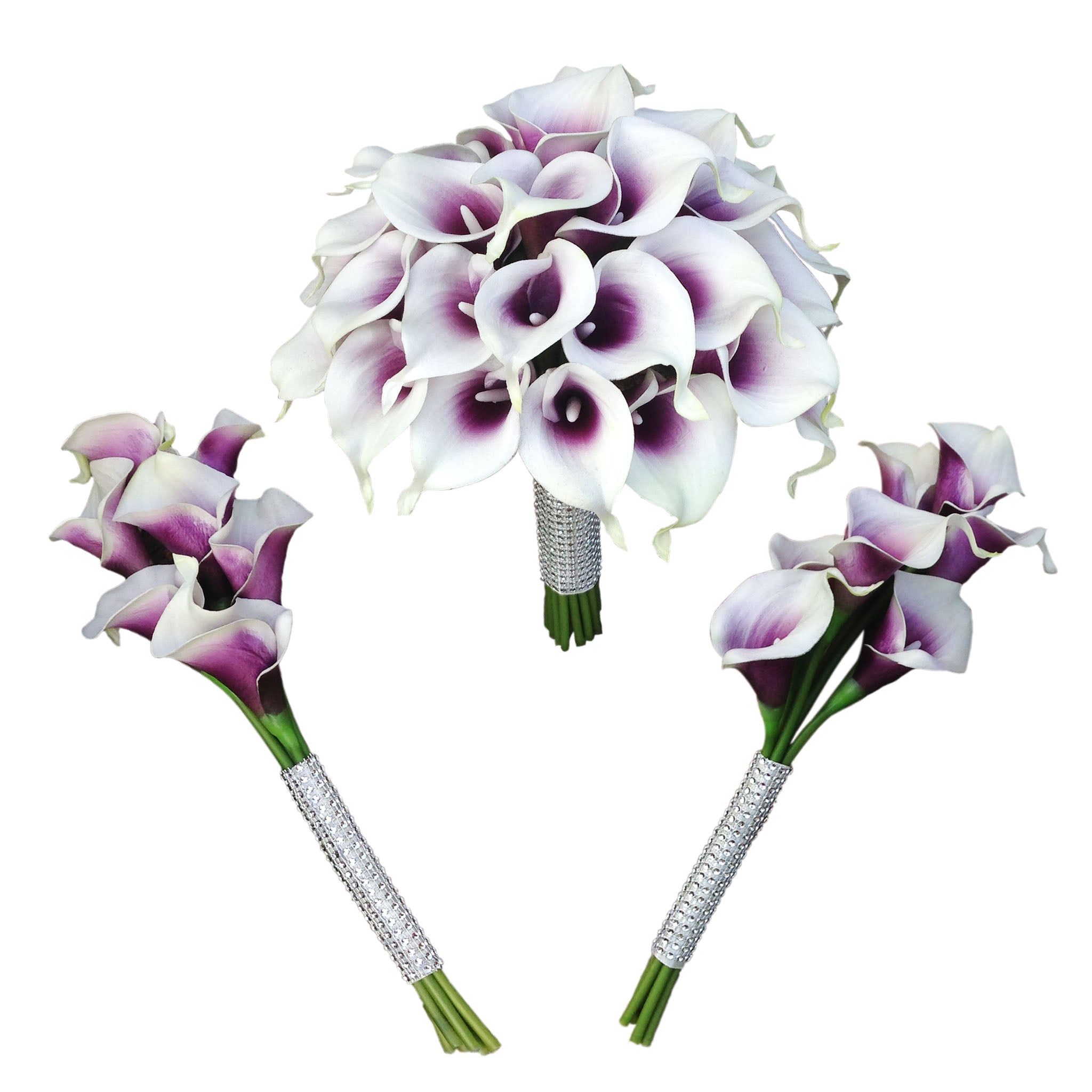 Picasso Purple Calla Lily Bouquet Plum Wedding Flowers
