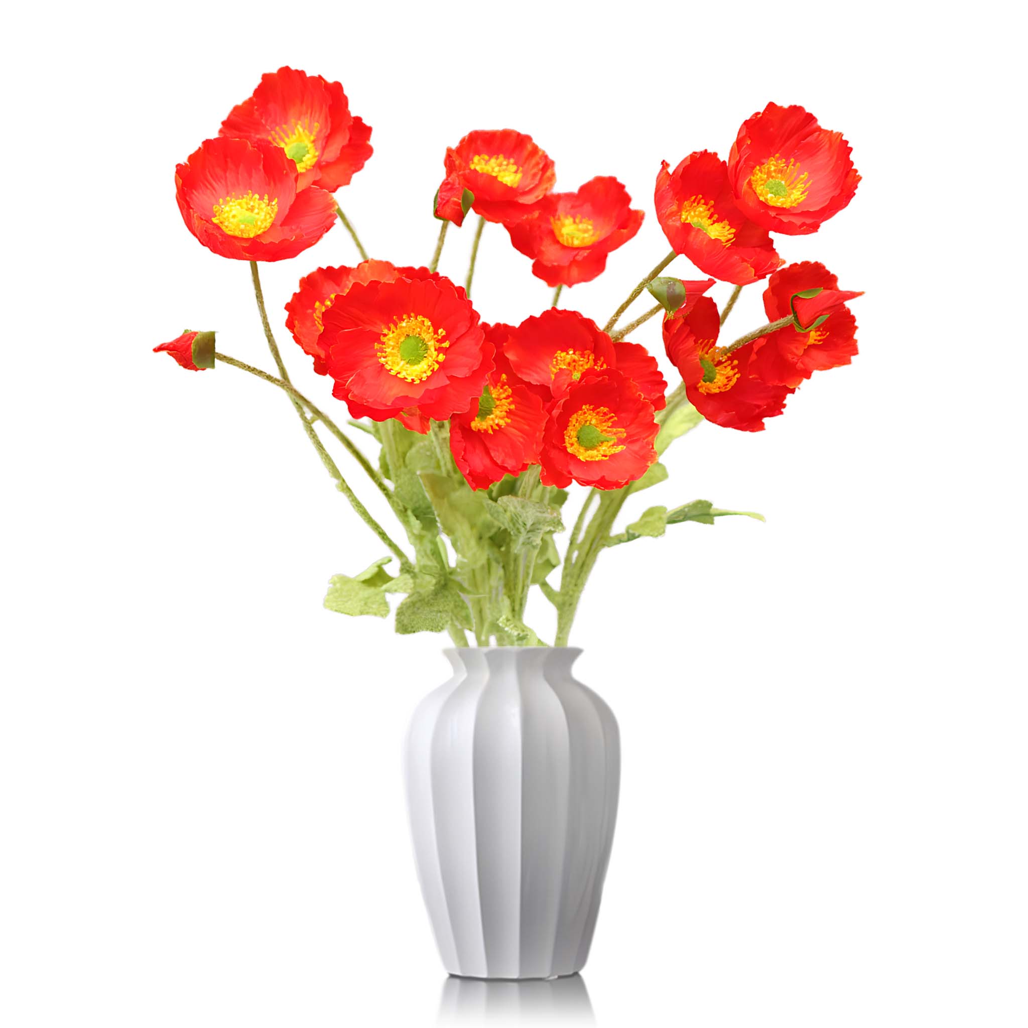 Artificial Poppy Flowers Silk Spray Poppies