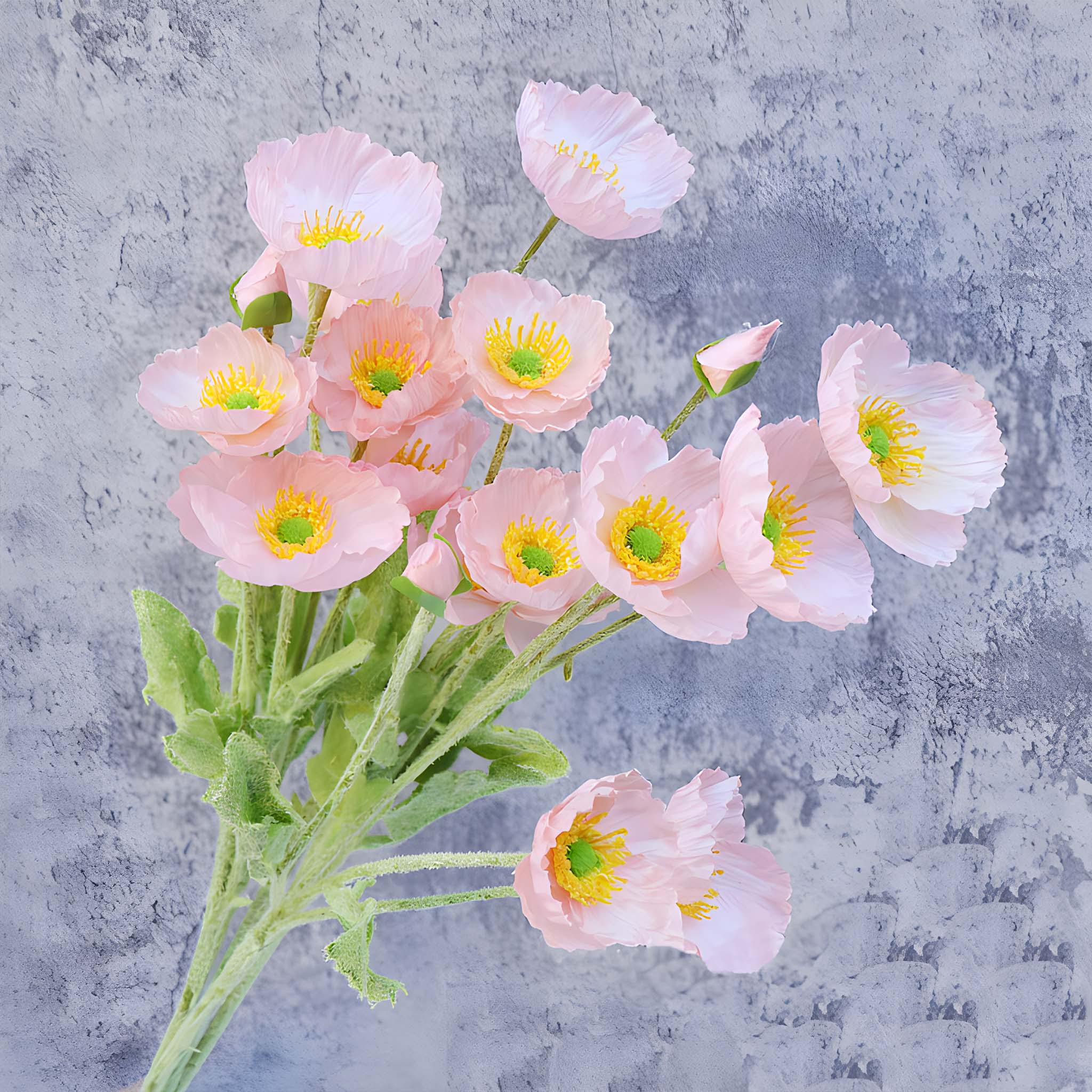 Artificial Poppy Flowers Silk Spray Poppies