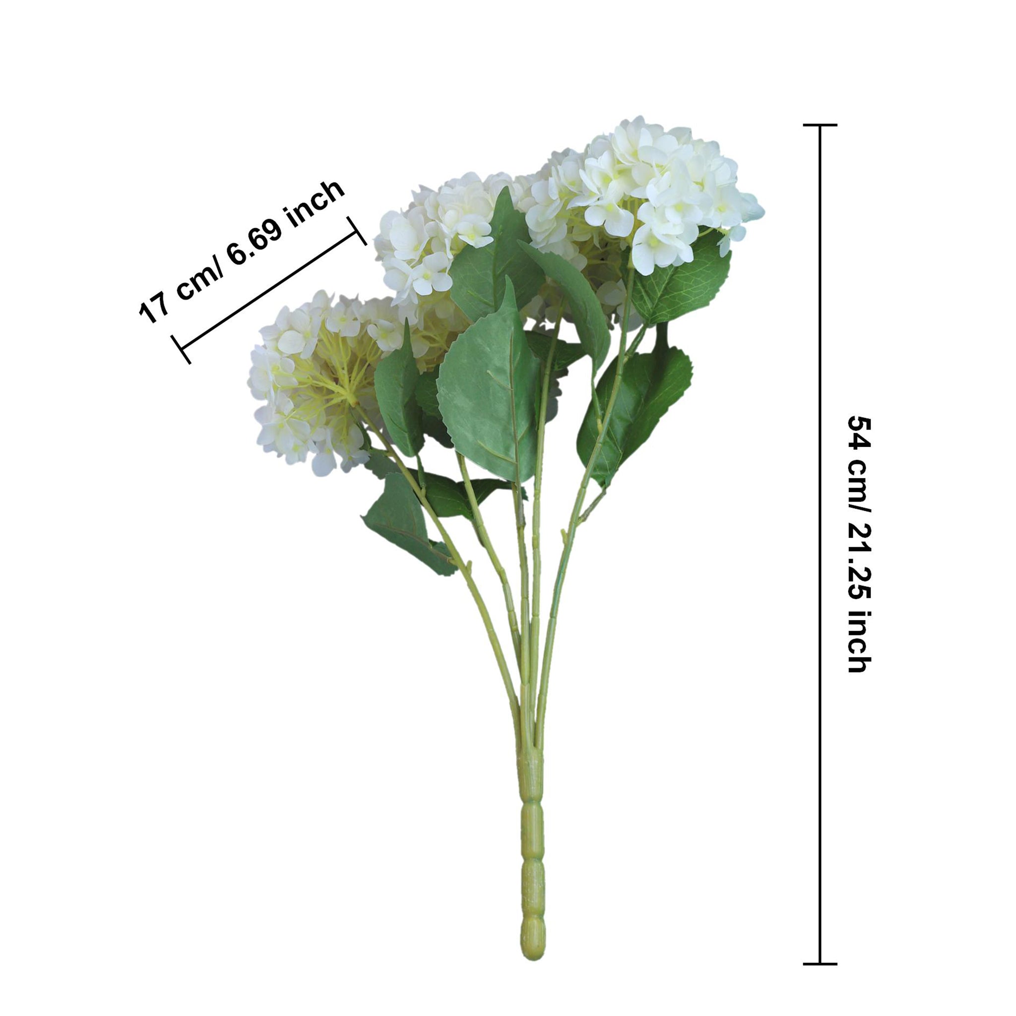 Cream White Hydrangea Bush Fake Flowers