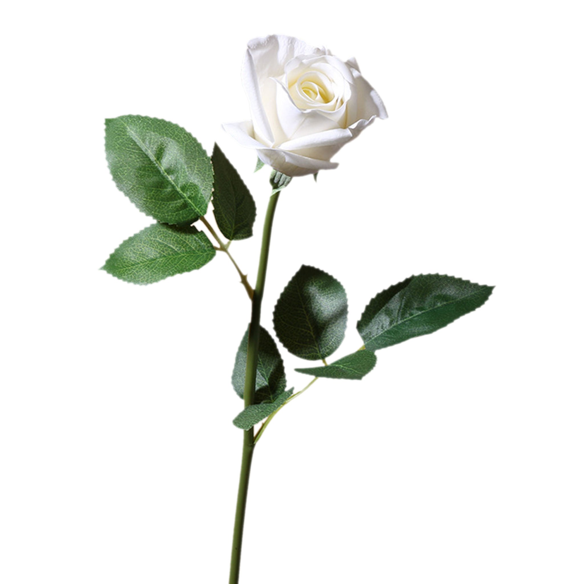 Realistic Flowers Real Touch Half Open Roses 22"
