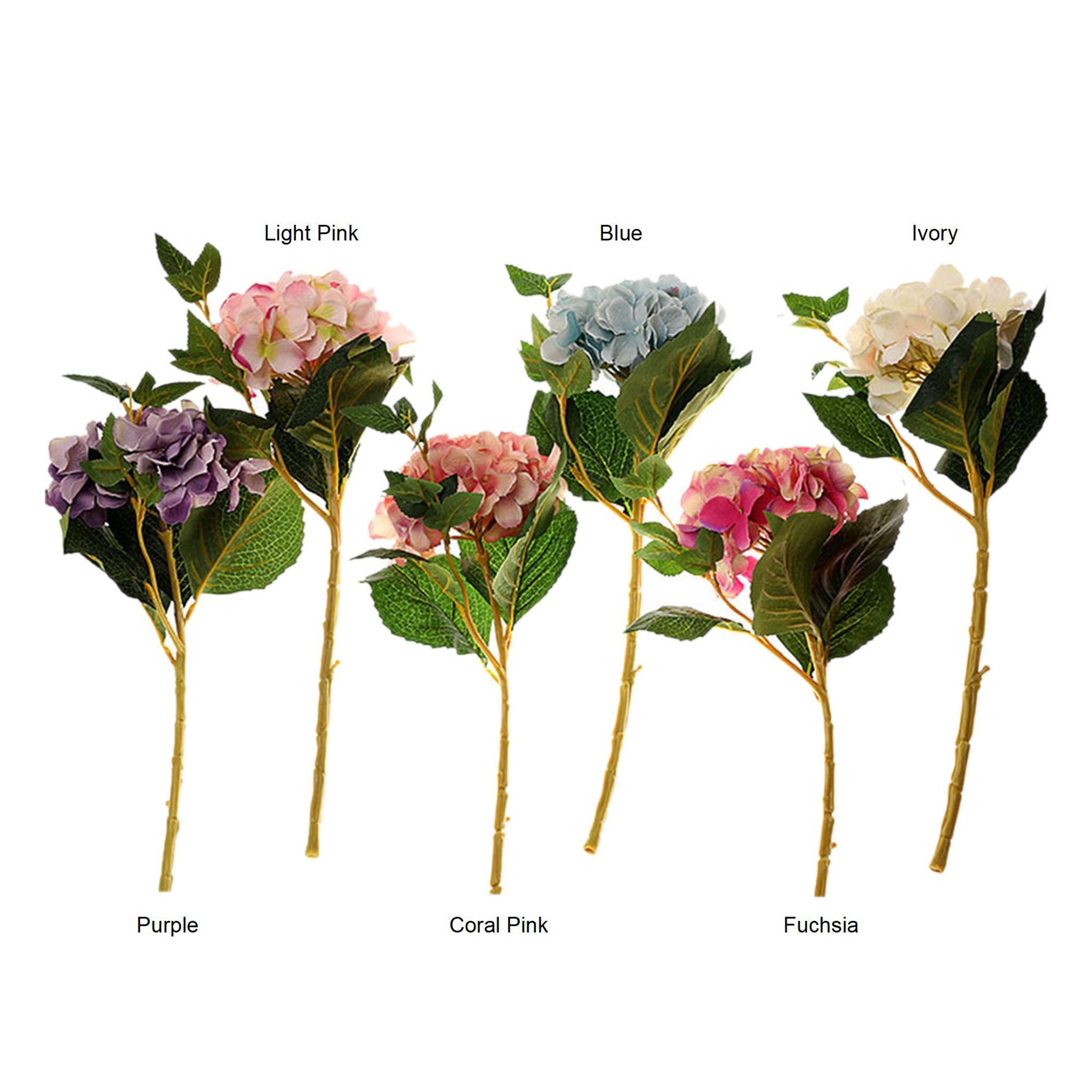Silk Hydrangea Individual Stem Artificial Flower