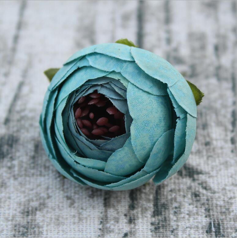 Small Peony Flower Heads Artificial Silk Roses 100 pcs for Wedding Decor Favors