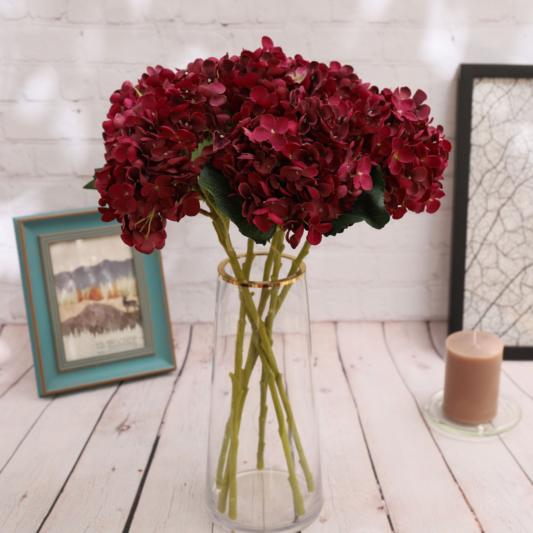 Artificial Hydrangea Silk Flowers for Wedding Arrangement