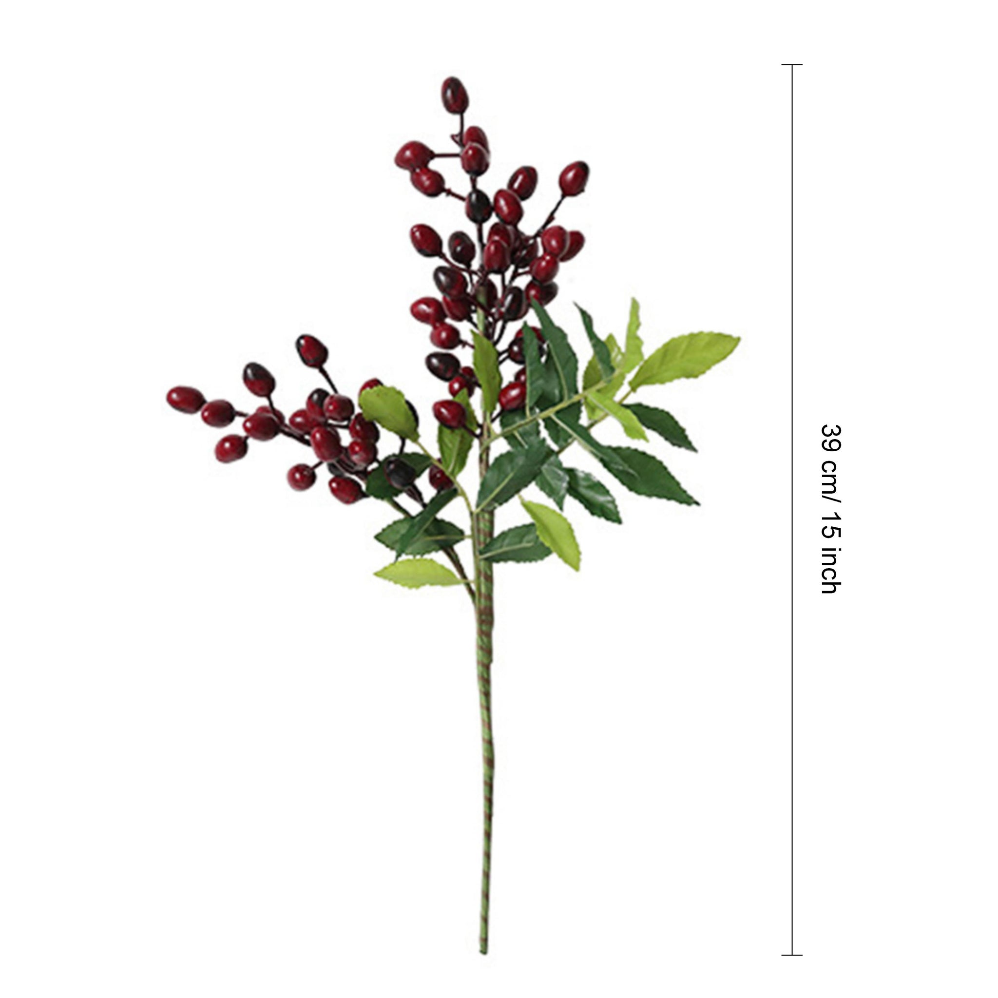 Artificial Berry Plants Olive Fruit Beans 5 Branches