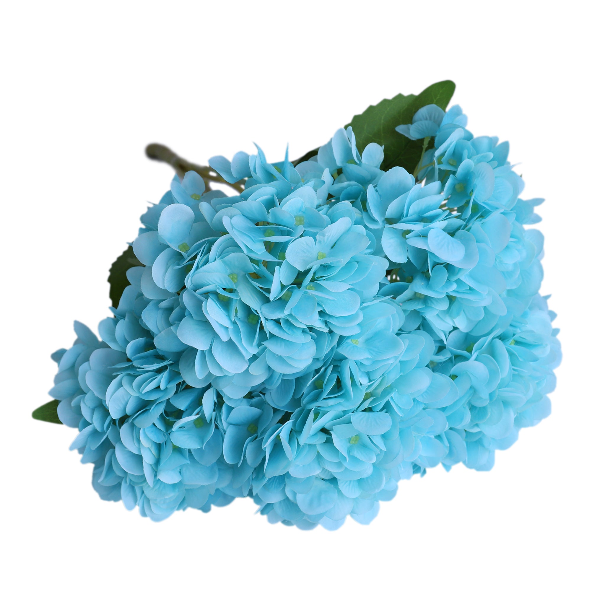 Fake Hydrangea Bush White Blue Teal Spa