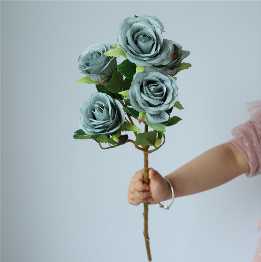 Spray Roses Silk Artificial Flowers 22 inch Tall
