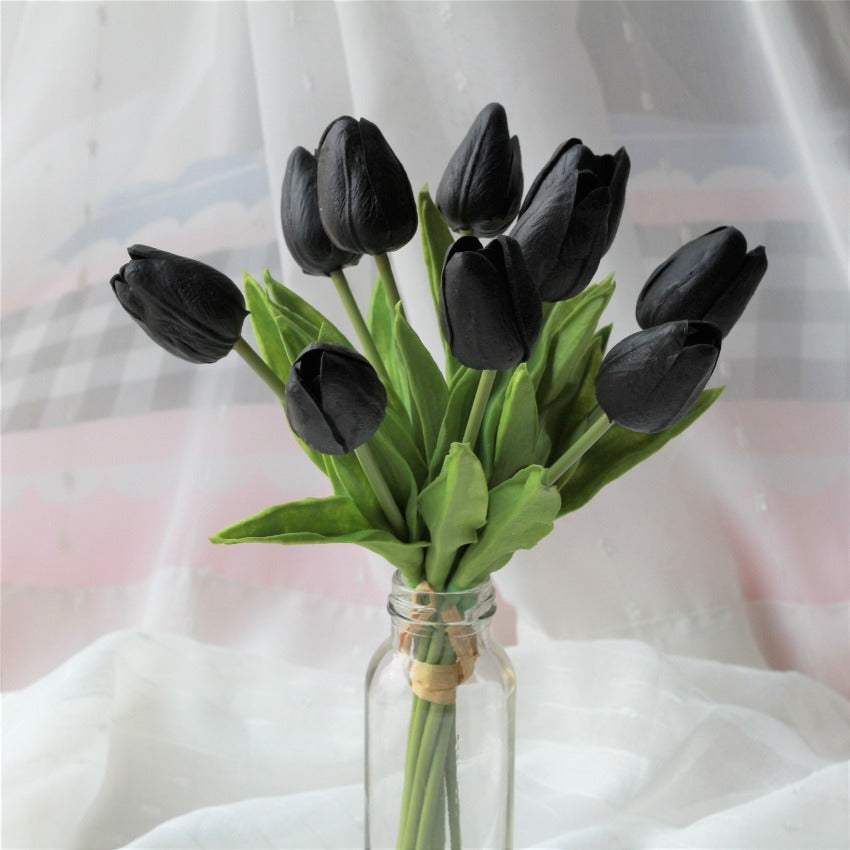 Black Tulip Flowers Artificial Wedding Flowers