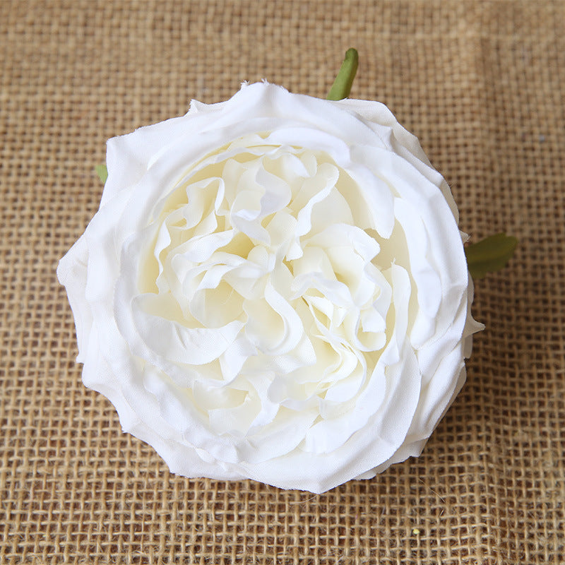 Cabbage Roses Silk Flower Heads 3.9 inch